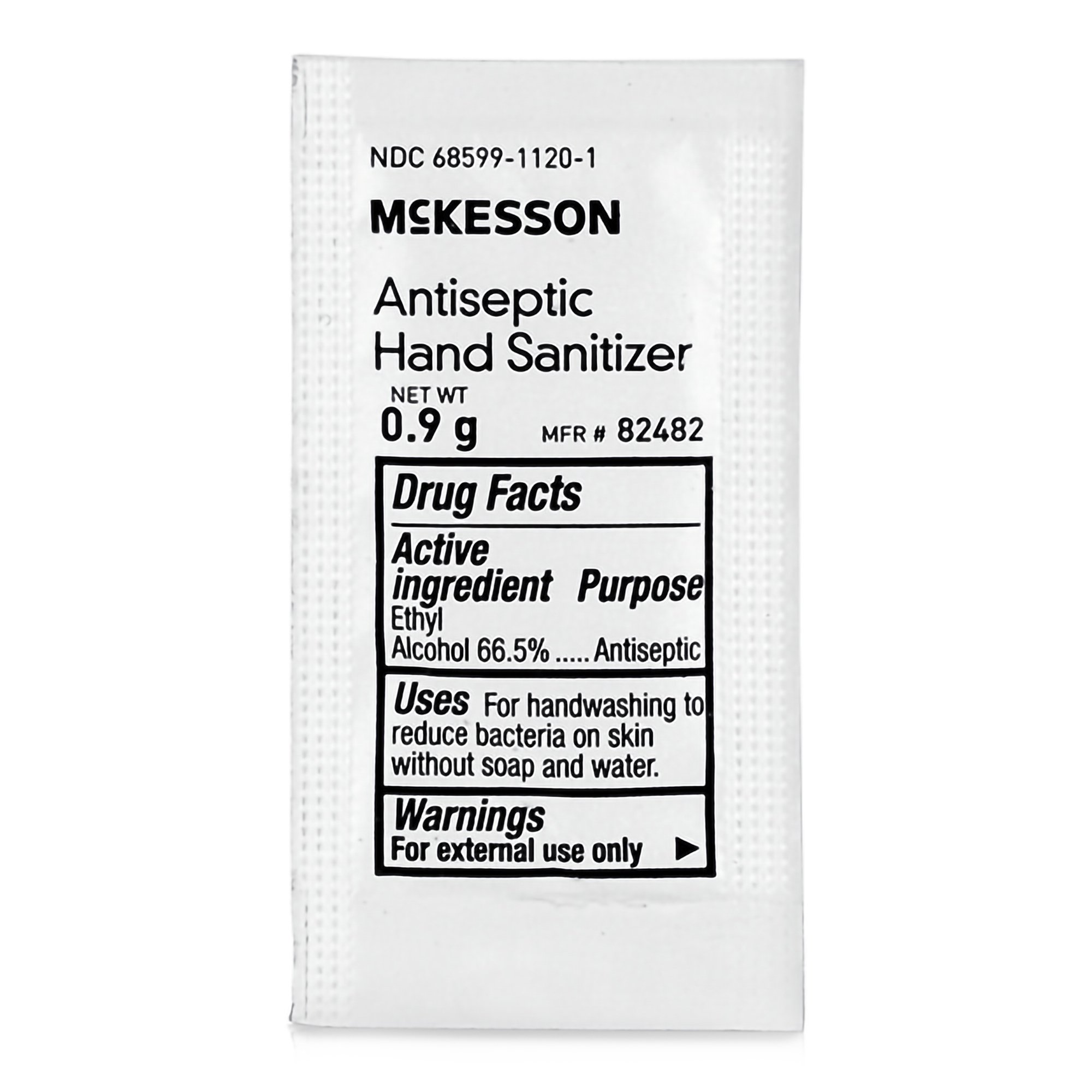 McKesson Brand 82482 - McKesson Hand Sanitizer with Aloe, Fresh Scent, Individual Packet - 144/Box, 1728/Case
