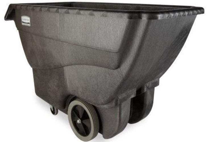 RJ Schinner Co - FG101100BLK Tilt Truck Rubbermaid® 2 Wheels / 2 Casters 600 lbs. Weight Capacity With Handle Plastic