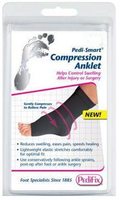 Pedifix - 6021-#6 Compression Sleeve Pedi-Smart® Size 6 Black Ankle