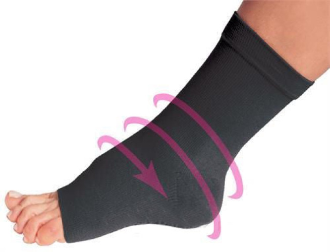 Pedifix - 6021-#6 Compression Sleeve Pedi-Smart® Size 6 Black Ankle