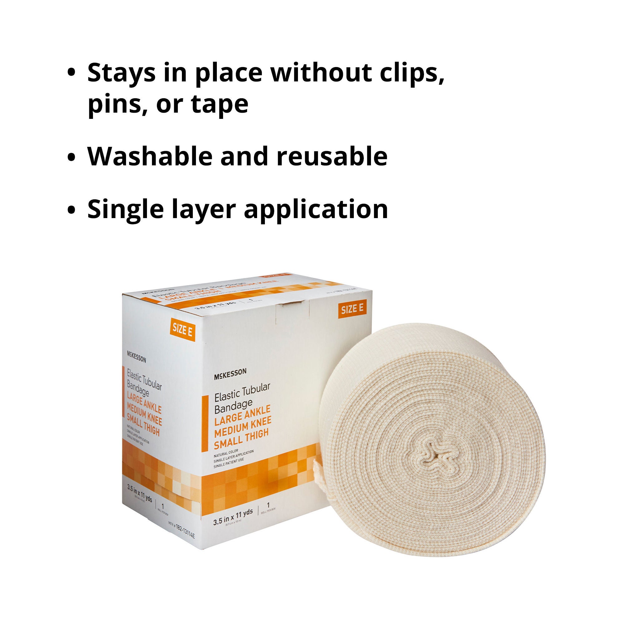 McKesson Spandagrip Elastic Tubular Support Bandage 182-13114E by McKesson Brand