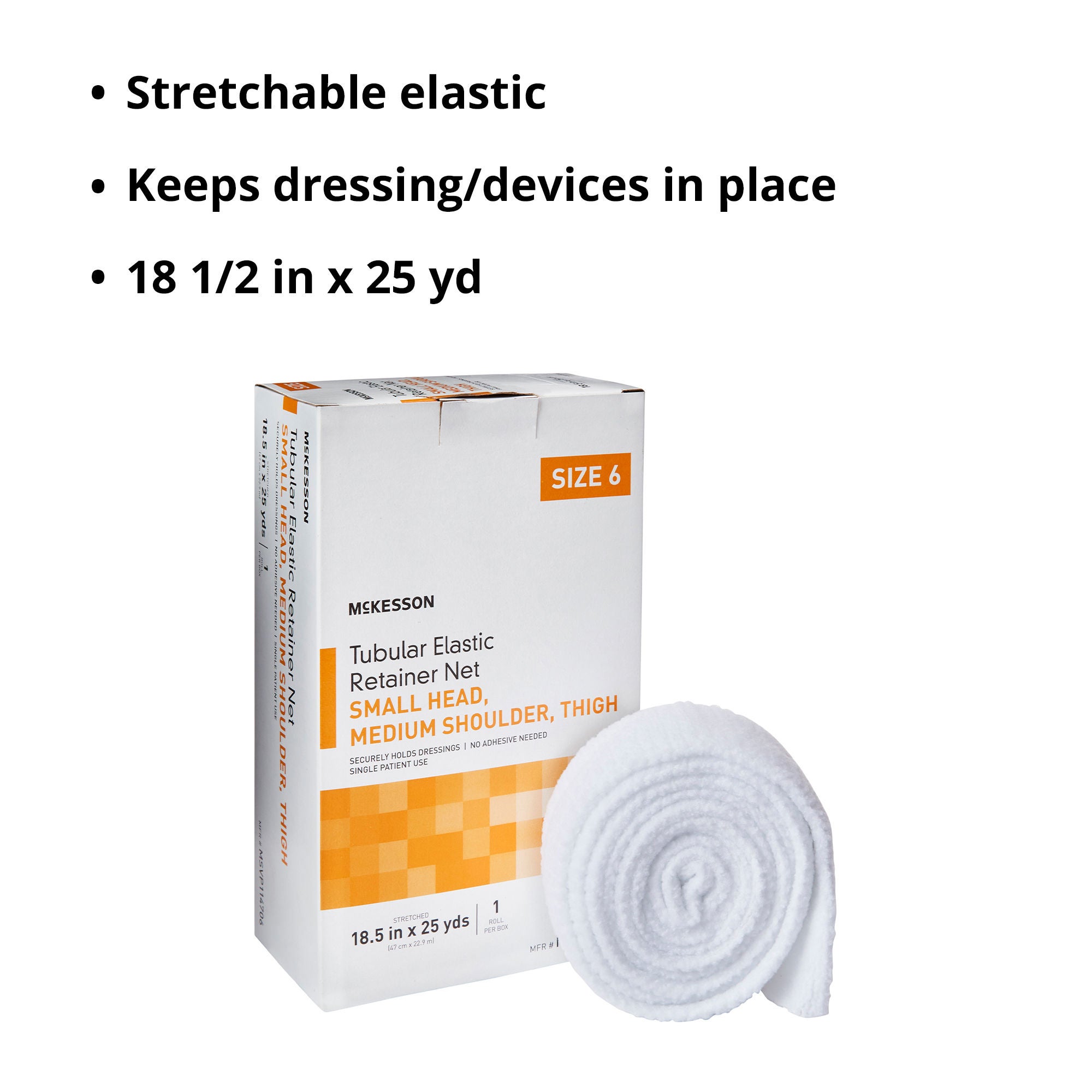 McKesson Elastic Net Retainer Dressing MSVP114706 by McKesson Brand