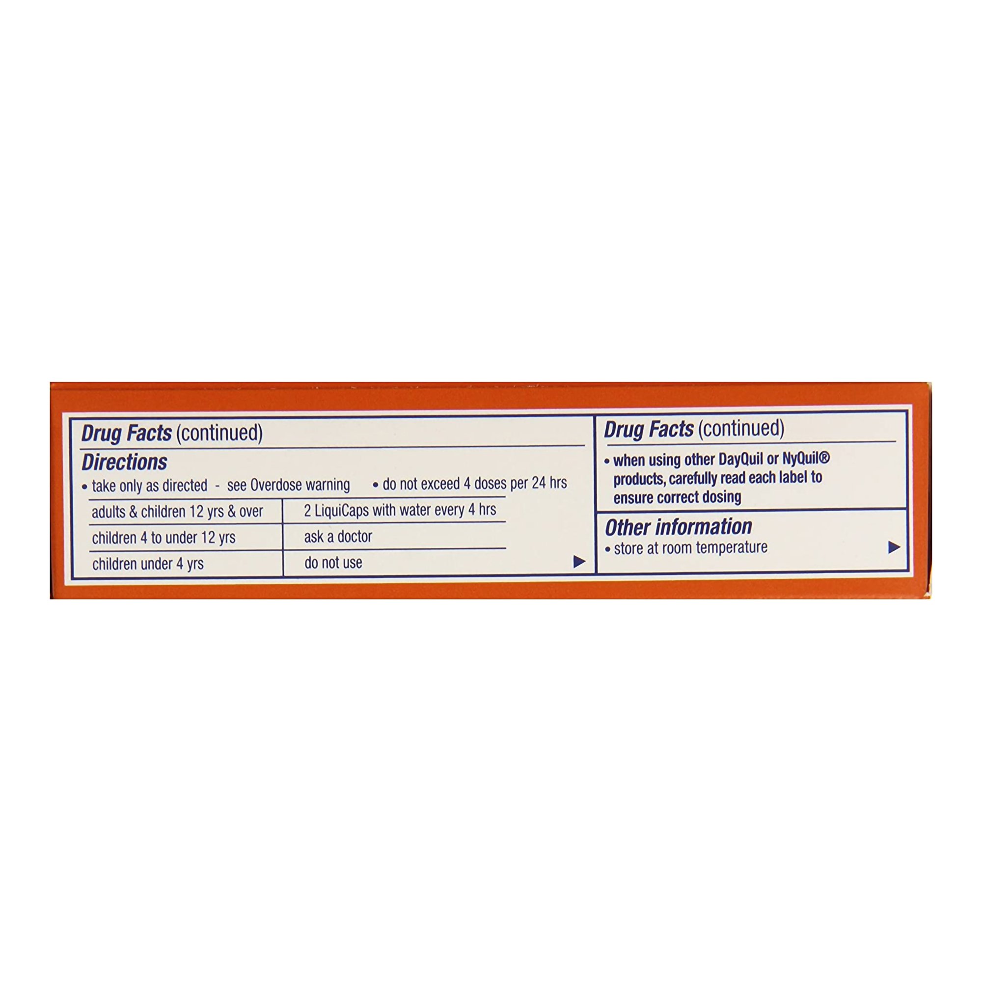 Procter & Gamble 37000055816 - Vicks DayQuil Cold & Flu Multi-Symptom Relief LiquiCaps - 1/Box
