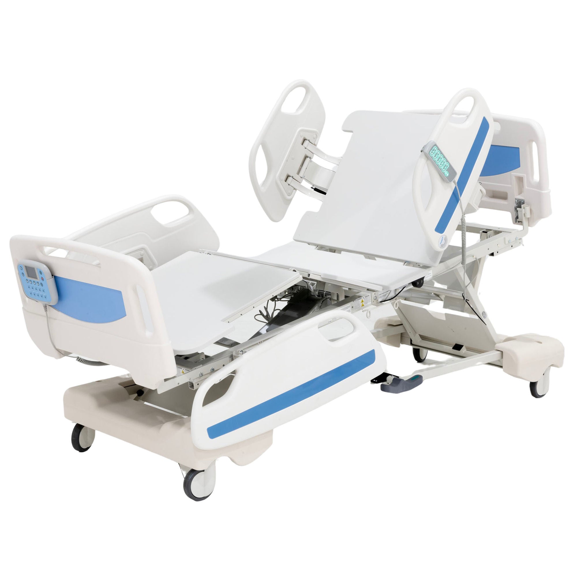 N.O.A. Medical Industries - 1055036GRY Electric Bed Platinum NS Hospital Bed 84-1/2 Inch Length Ribbed Steel Deck 6 Functions 11 to 31 Inch Height Range