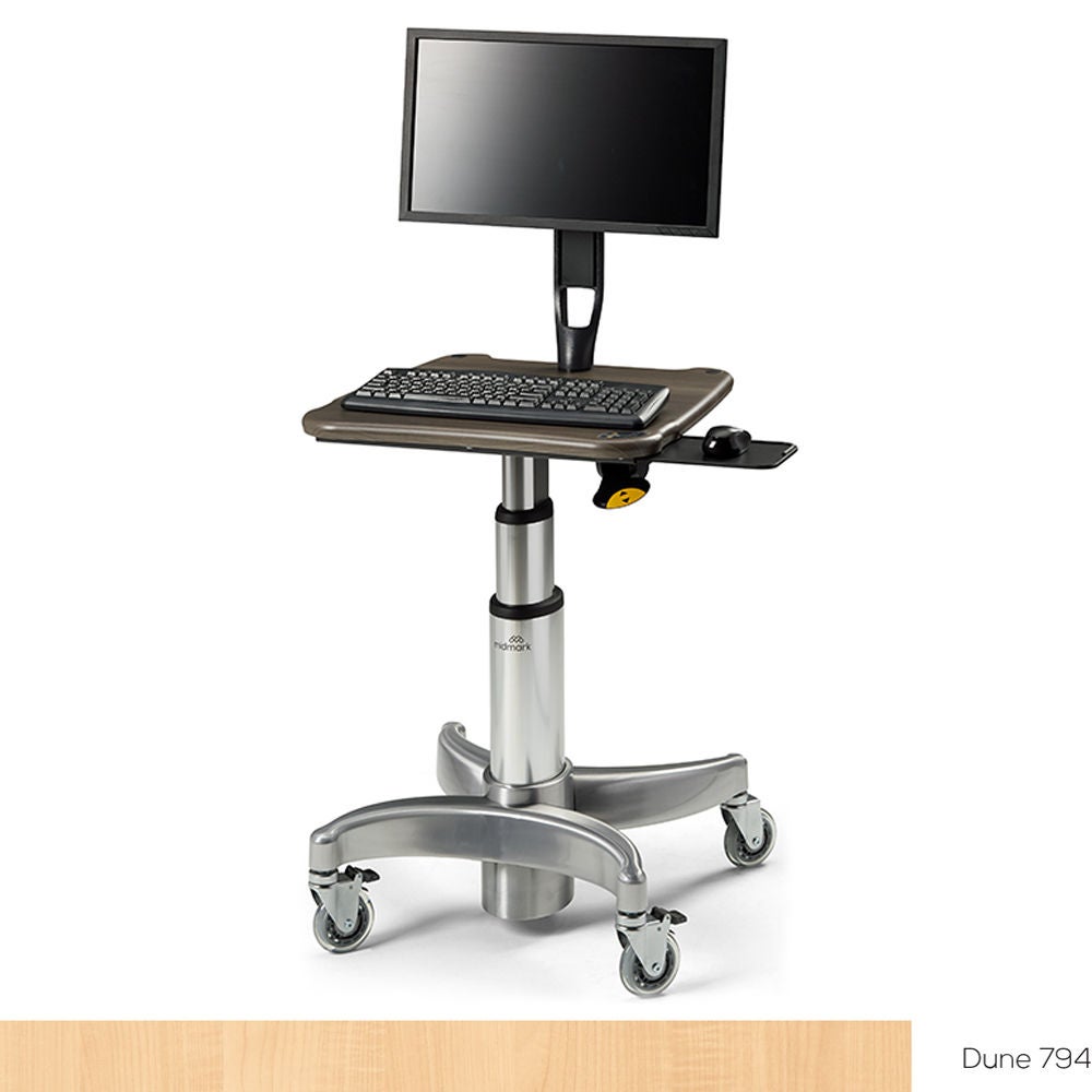 Midmark - 6218-001-794 Midmark® Workstation Secure Laptop Workstation with Mouse Tray Without Drawers Without Shelves