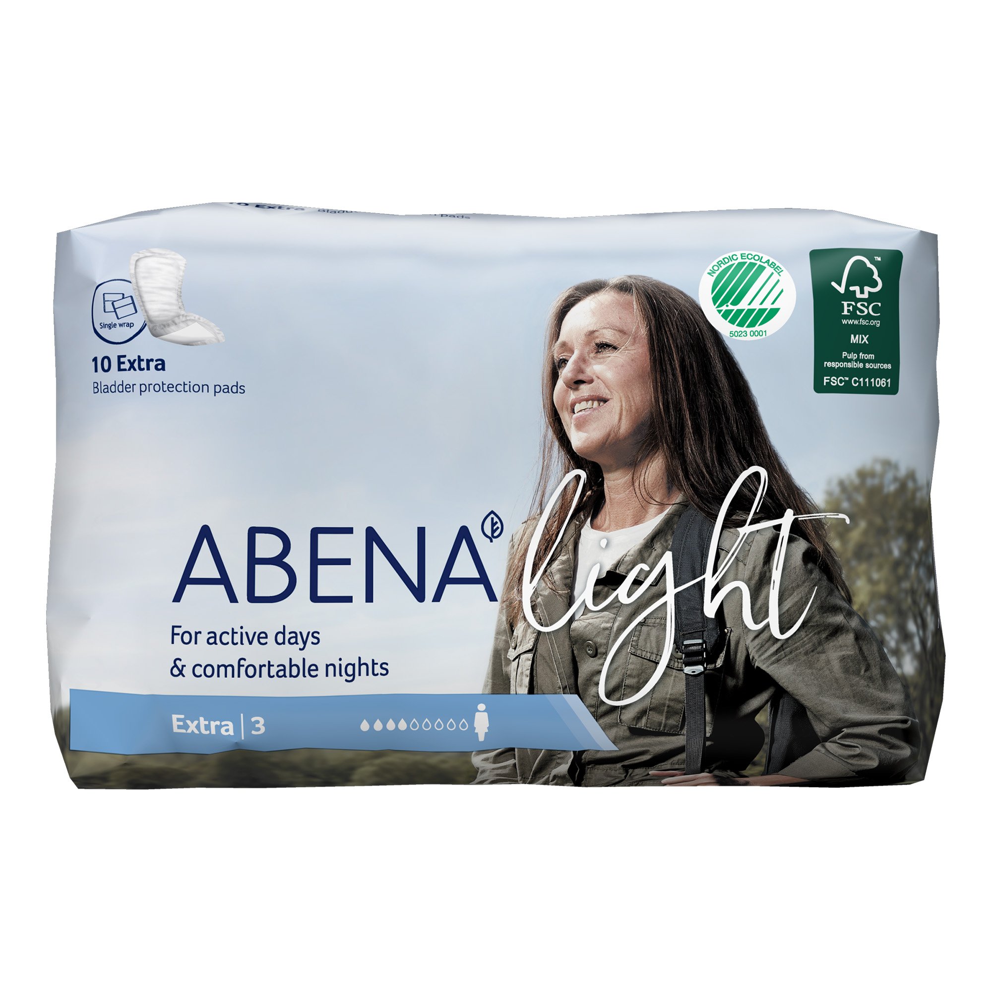 Abena North America 1000017158 - Abena™ Light Extra Bladder Control Pad, 13-Inch Length - 10/Bag, 200/Case