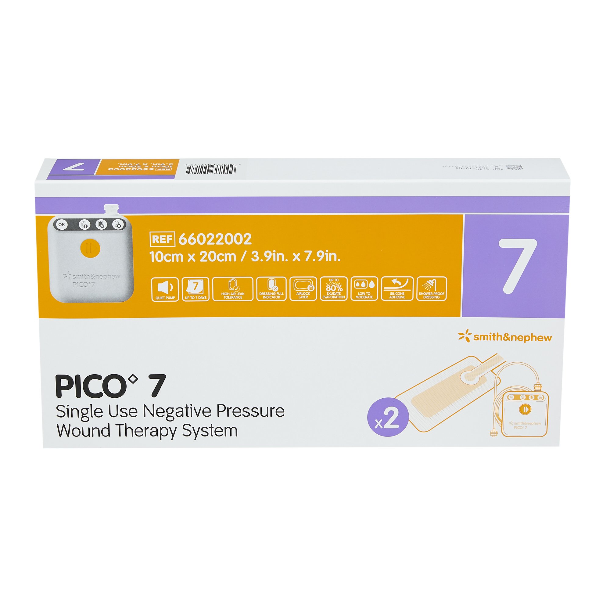 Smith & Nephew 66022002 - PICO 7 Negative Pressure Wound Therapy Two Dressing Kit - 1/Box, 3/Case