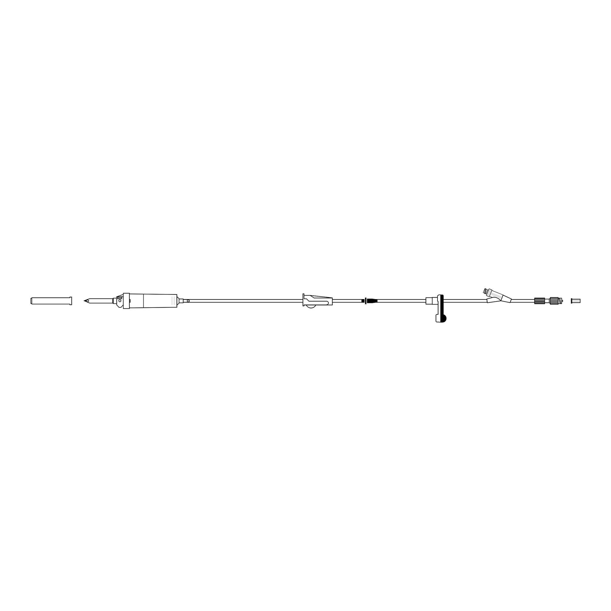 Fresenius Kabi USA LLC - M46441960 IV Pump Set Volumat™ MC Agilia Pump 1 Port 20 Drops / mL Drip Rate Without Filter 112 Inch Tubing Solution