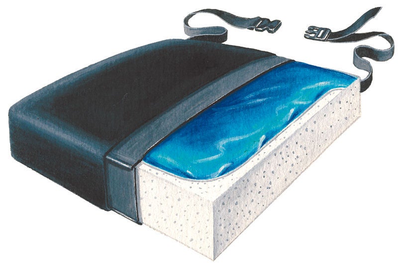 Skil-Care - 751028 Seat Cushion Gel-Foam X-Cushion 18 W X 18 L X 2-1/2 D Inch Foam / Gel