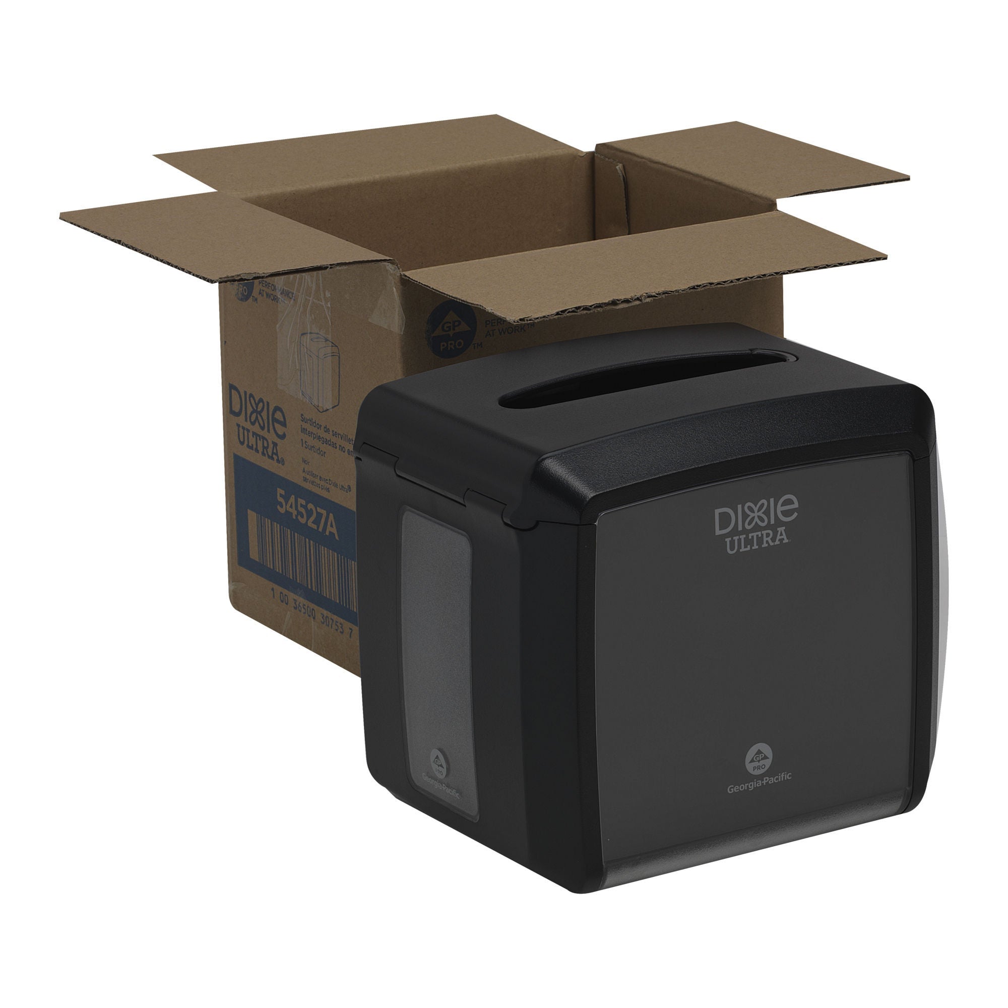 Georgia-Pacific Consumer Products LP - 54527A Napkin Dispenser Dixie Ultra® Black Manual Pull 275 Napkins Table Top