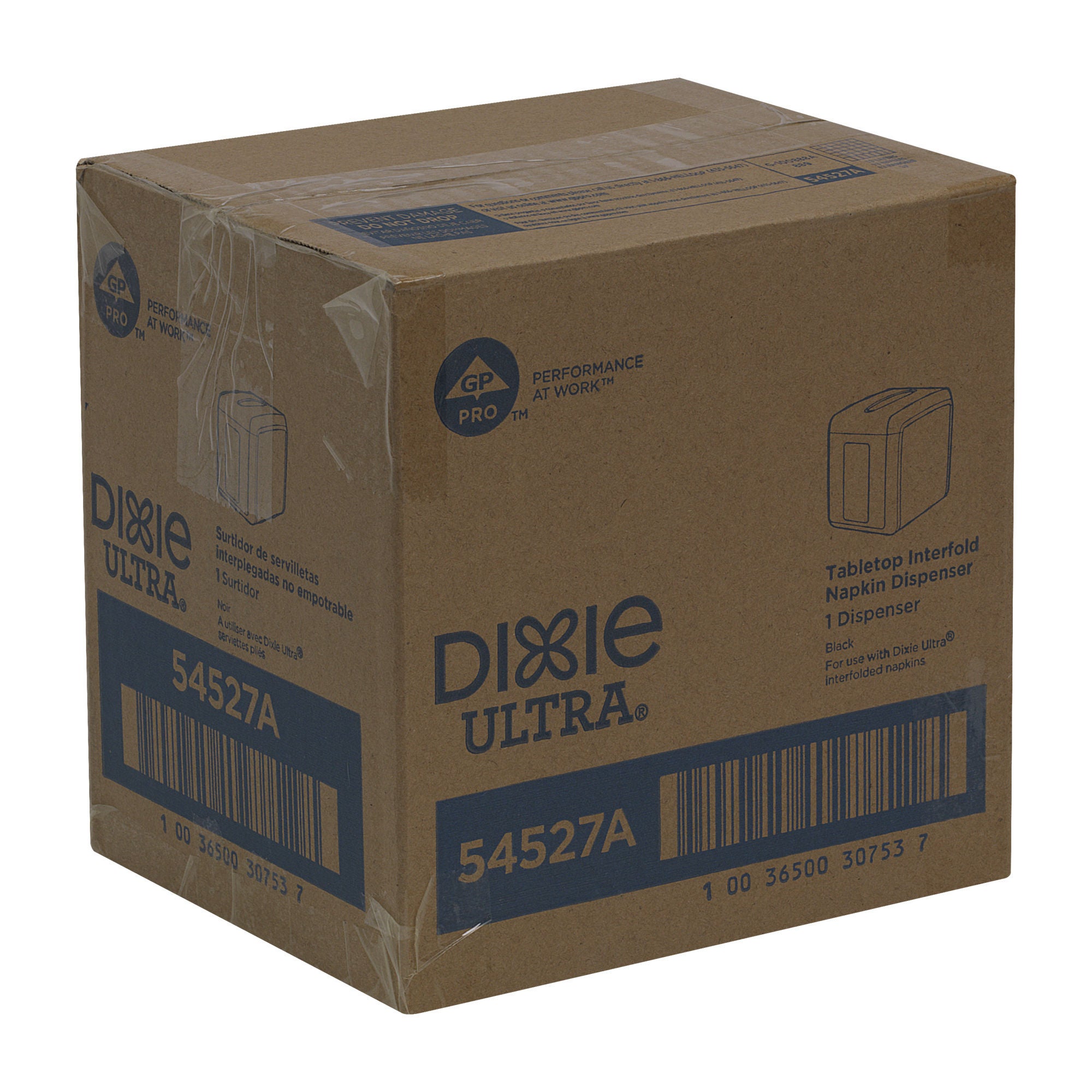 Georgia-Pacific Consumer Products LP - 54527A Napkin Dispenser Dixie Ultra® Black Manual Pull 275 Napkins Table Top