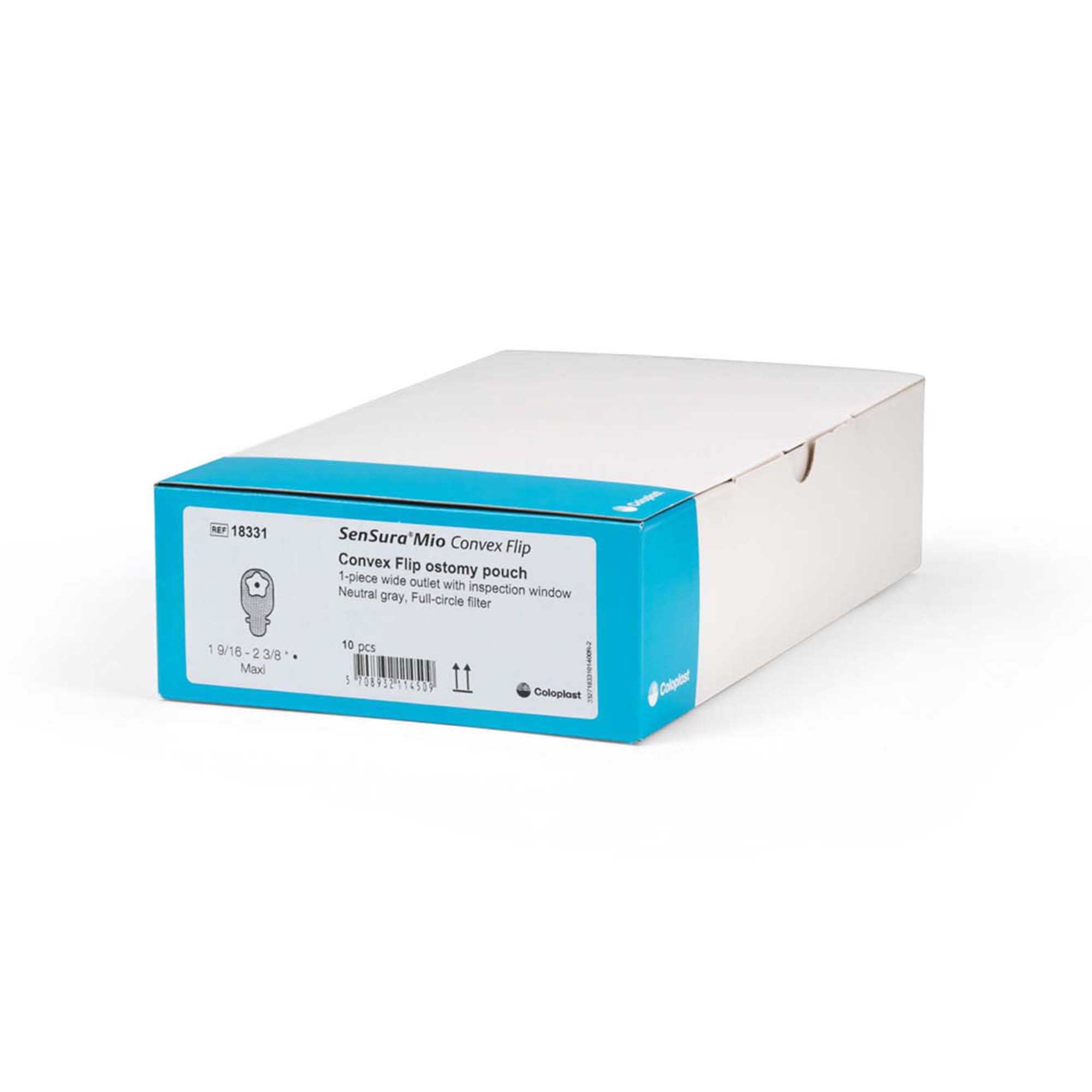 Coloplast 18331 - SenSura® Mio Convex 1-Piece Ostomy Pouch, 40mm Stoma - 10/Box