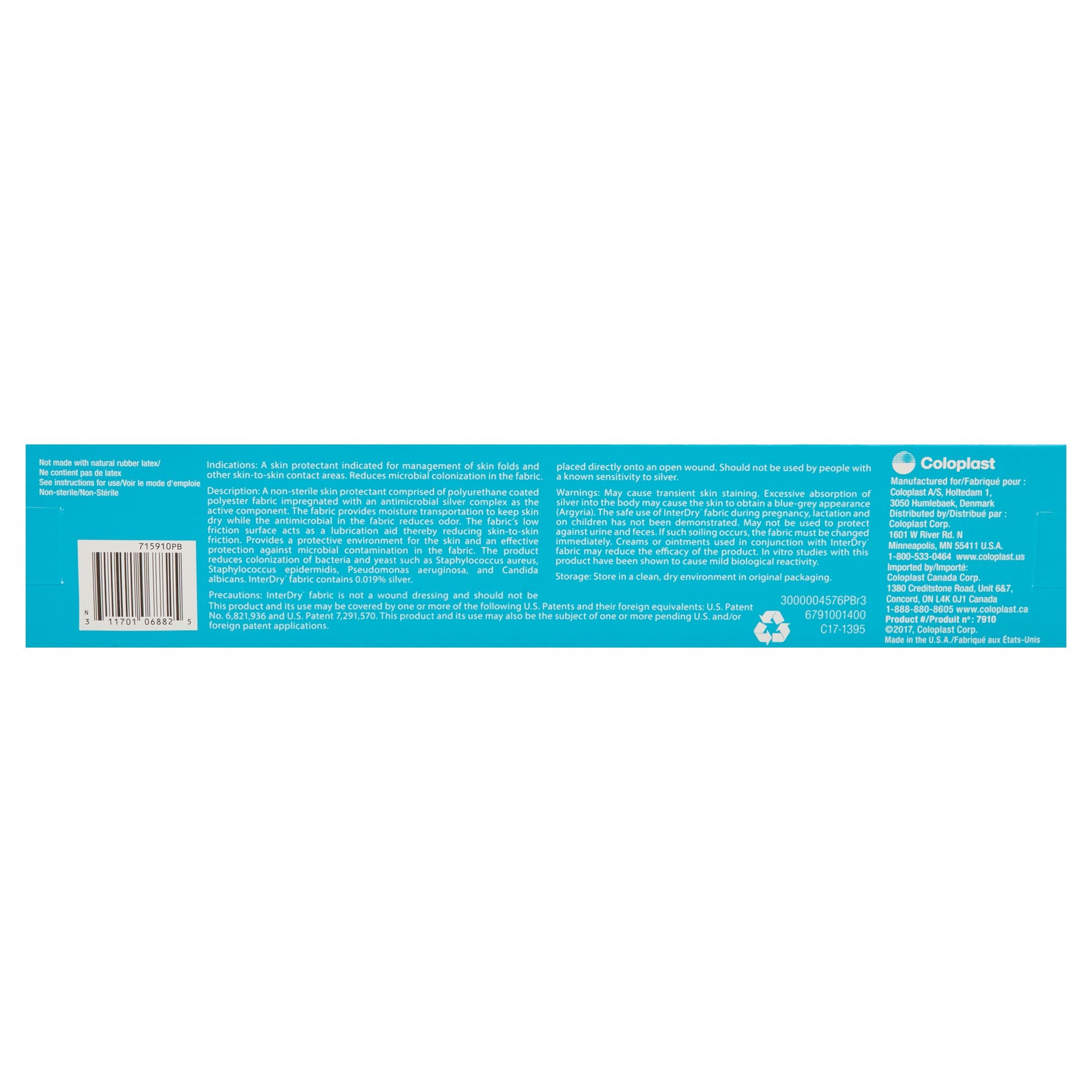 Coloplast - 7910 InterDry® Ag Silver Moisture Wicking Fabric