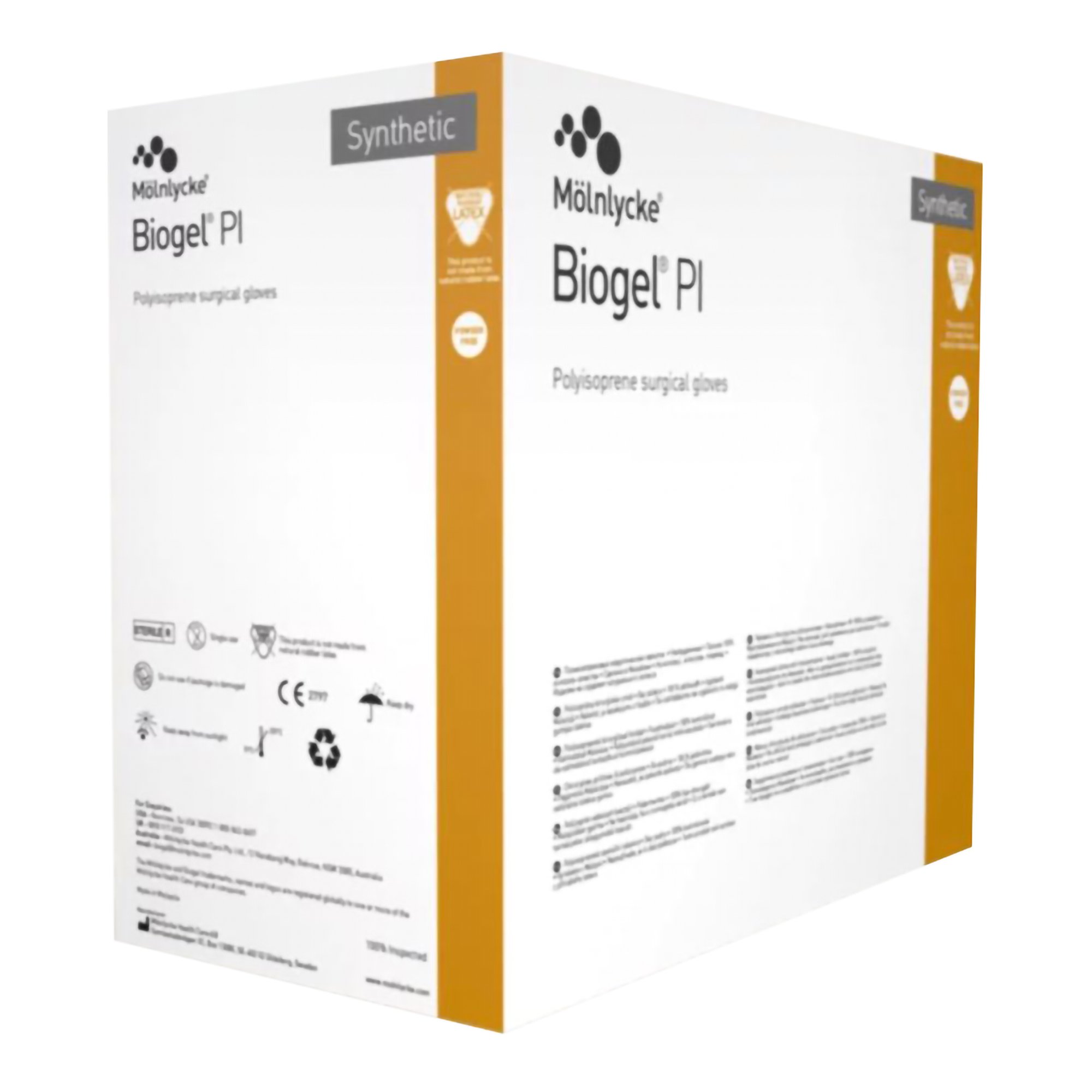Molnlycke 40865 - Biogel® PI Polyisoprene Surgical Glove, Size 6.5, Straw Color - 1/Pair, 50/Box, 200/Case