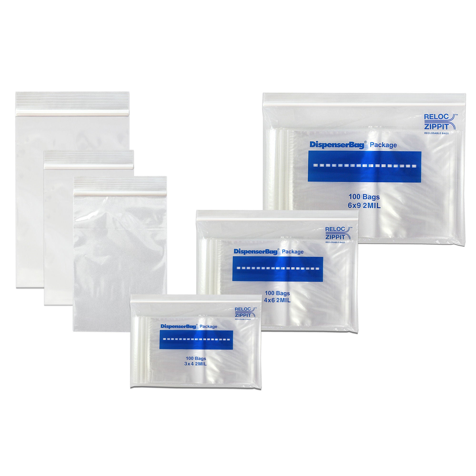 Minigrip - MGZ2P1420 Reclosable Bag Reloc-Zippit® 14 X 20 Inch LDPE Clear Zipper Closure