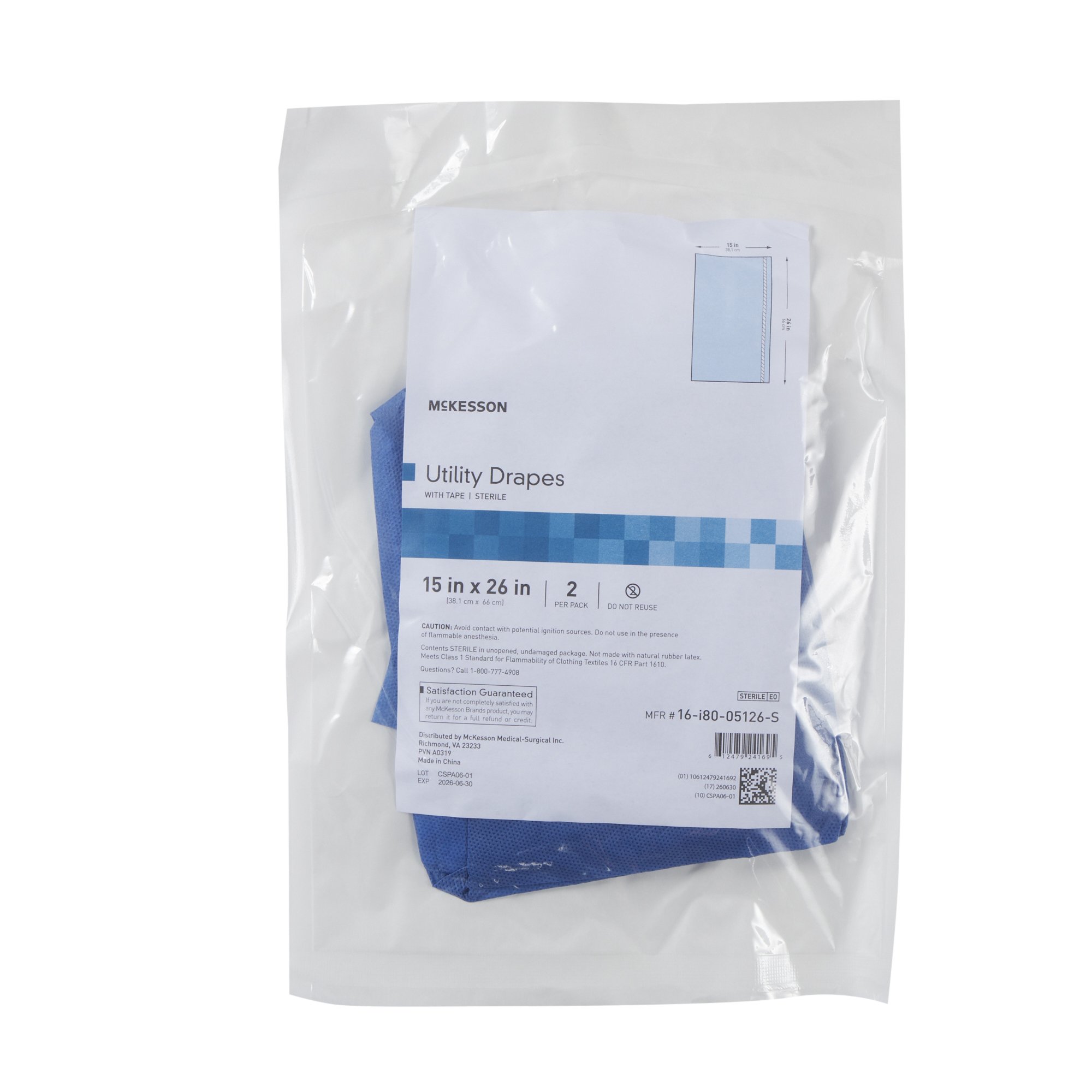 McKesson Brand - 16-I80-05126-S McKesson Sterile Utility Drape with Tape