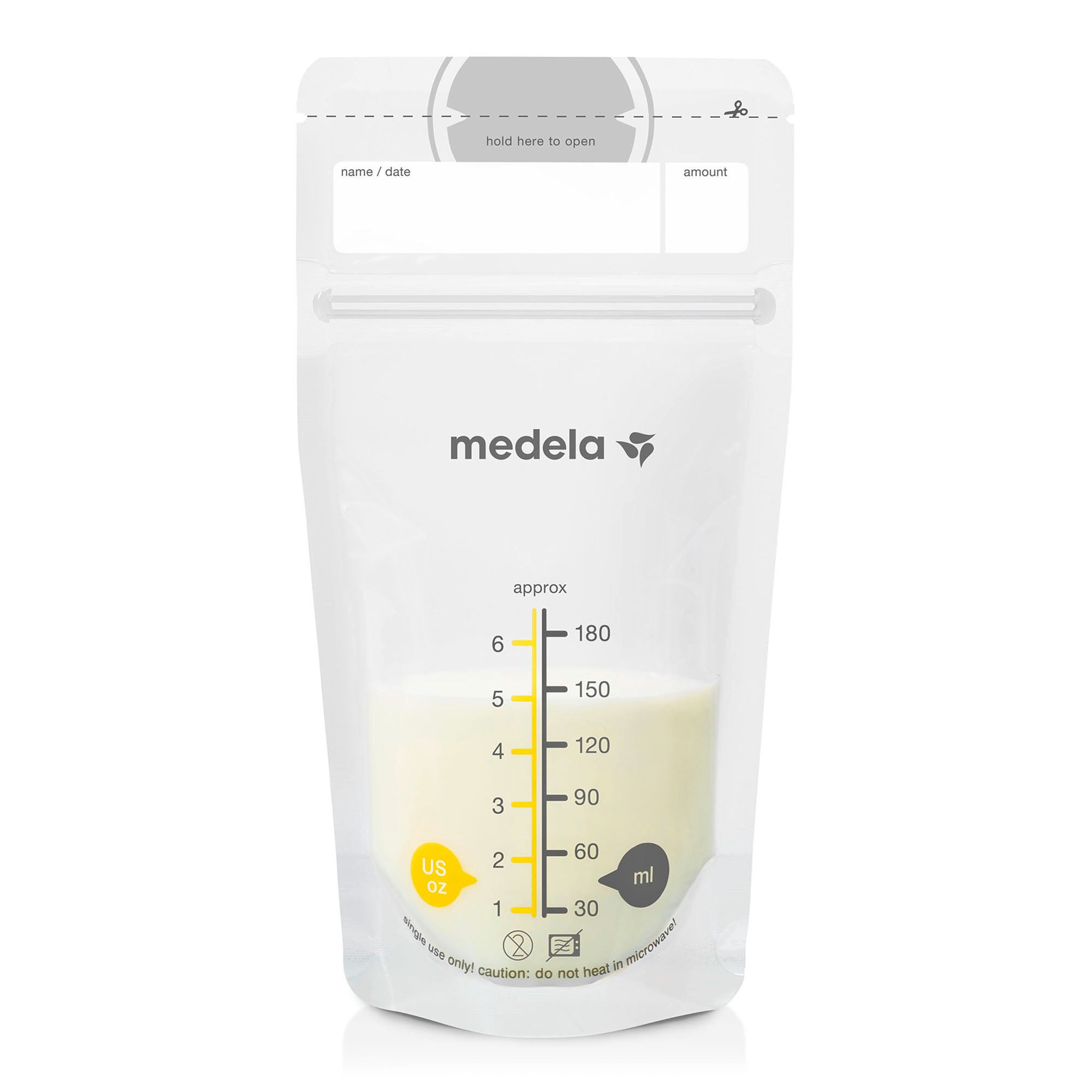 Medela - 68061 Breast Milk Storage Bag 6 oz. Clear