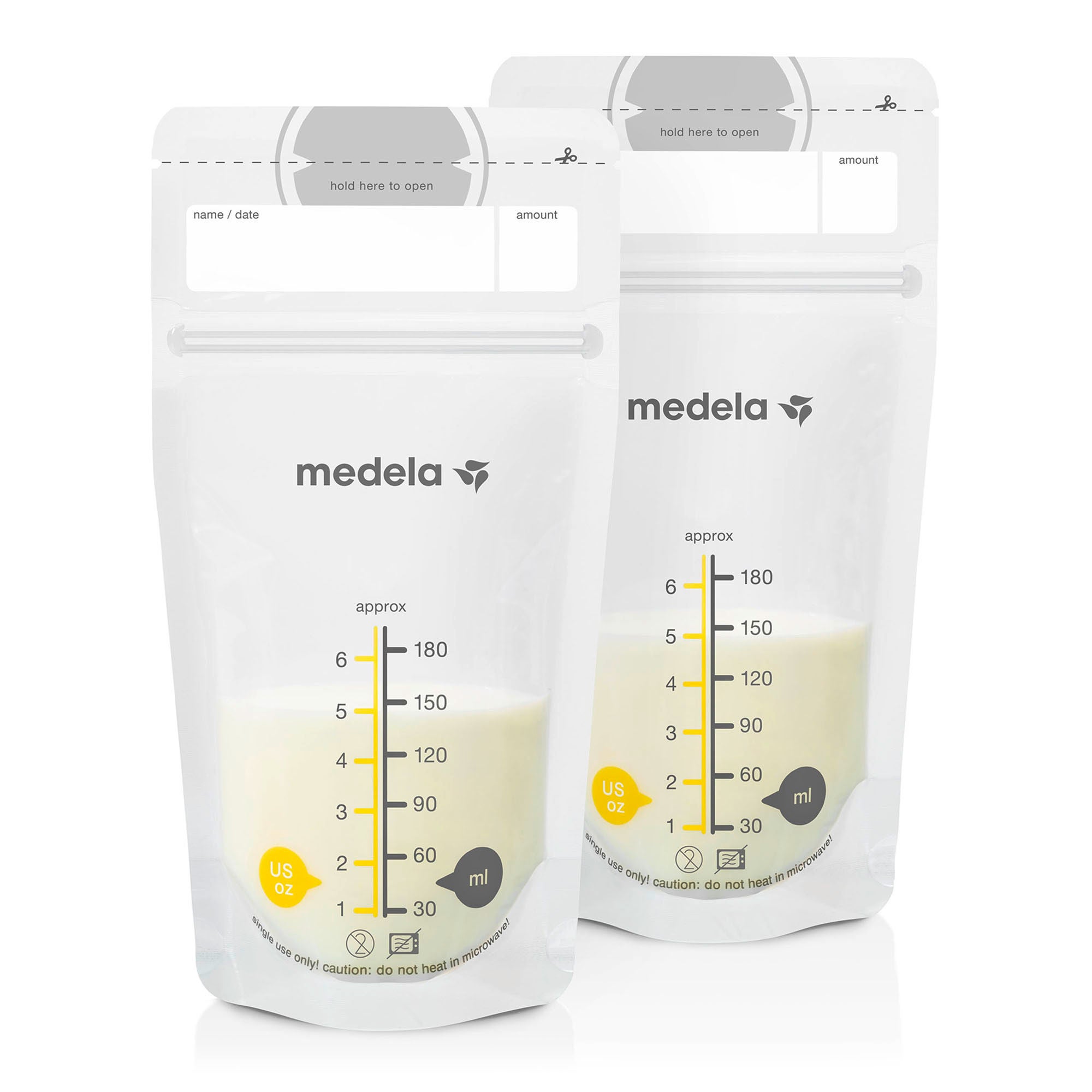 Medela - 68061 Breast Milk Storage Bag 6 oz. Clear