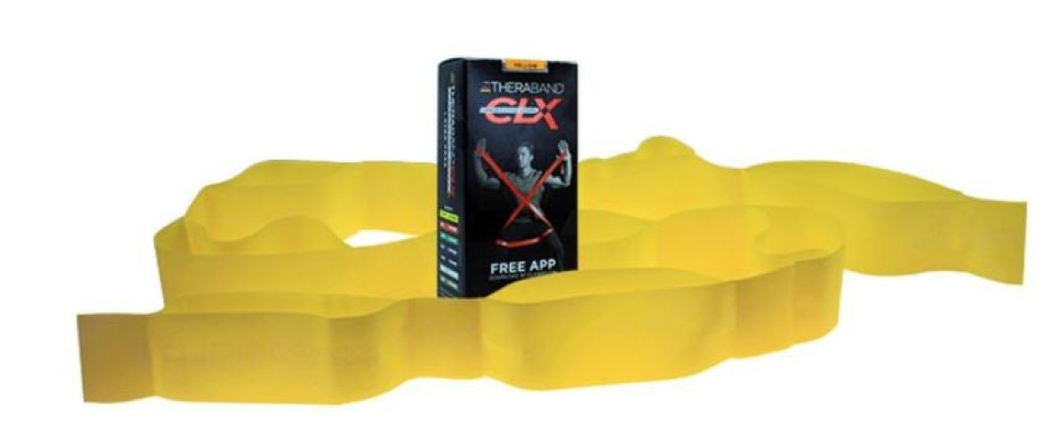Performance Health - 81660653 Exercise Resistance Band with Loops TheraBand® CLX™ Consecutive Loops Yellow 4 Inch X 5 Foot Light Resistance