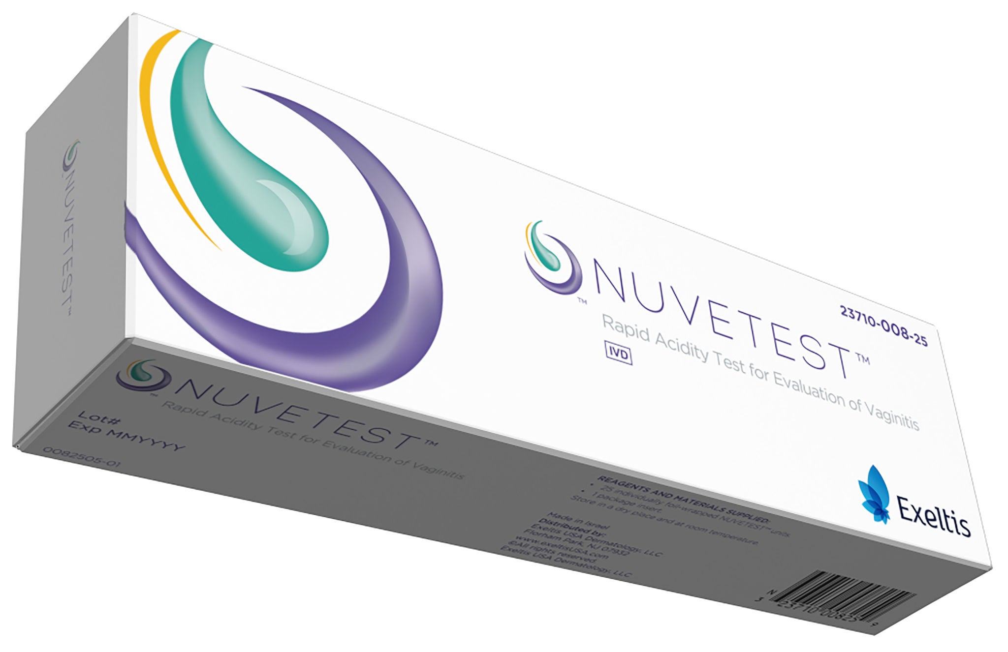 Exeltis USA Inc - 23710-008-25 Sexual Health Test Kit NuveTest™ Bacterial Vaginosis (BV) / Trichomoniasis Test 25 Tests CLIA Waived