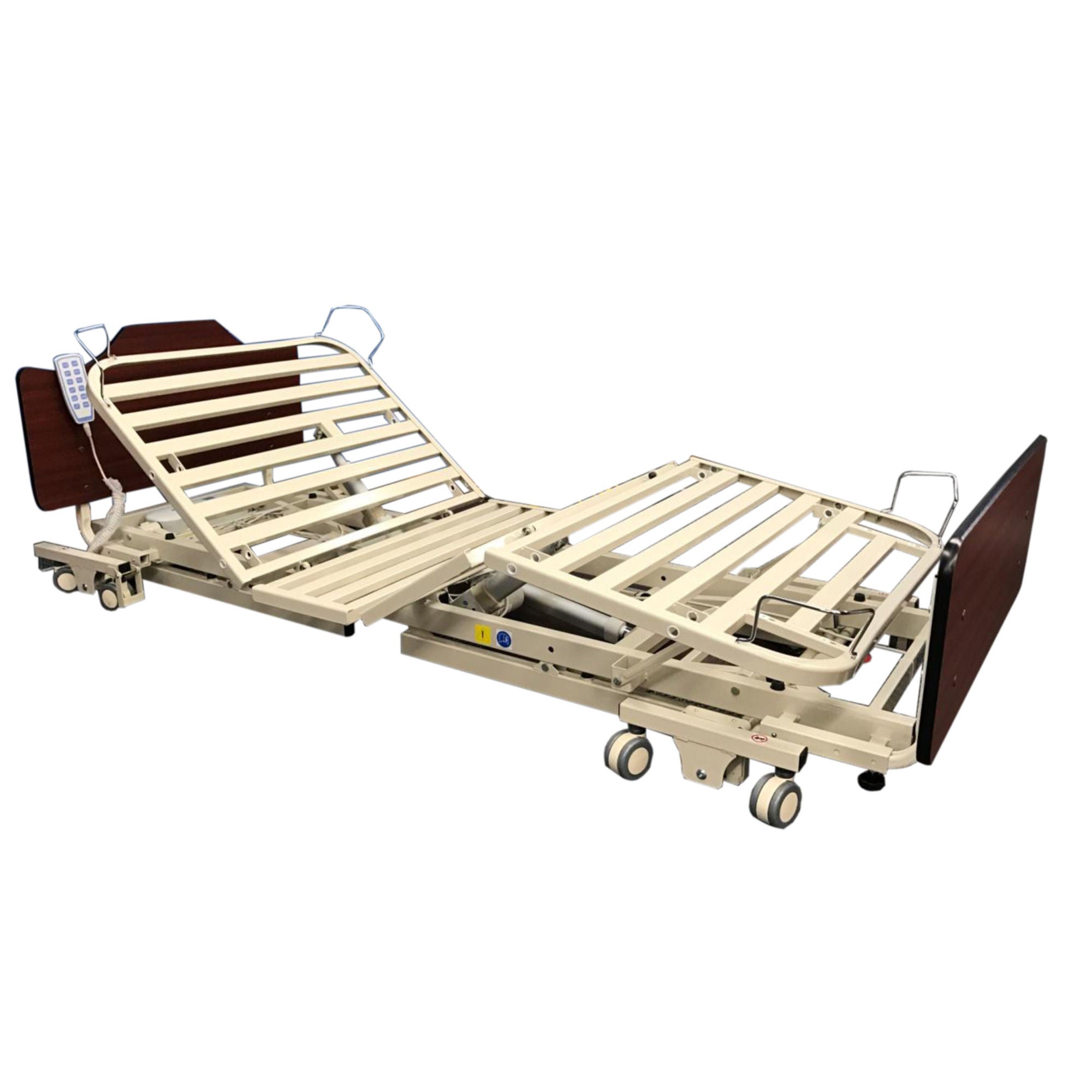 N.O.A. Medical Industries - 1001000GRY-T Electric Bed Elite EX® Long Term Care 80 Inch Length Ribbed Steel Deck 6 Functions 7 to 30 Inch Deck Height