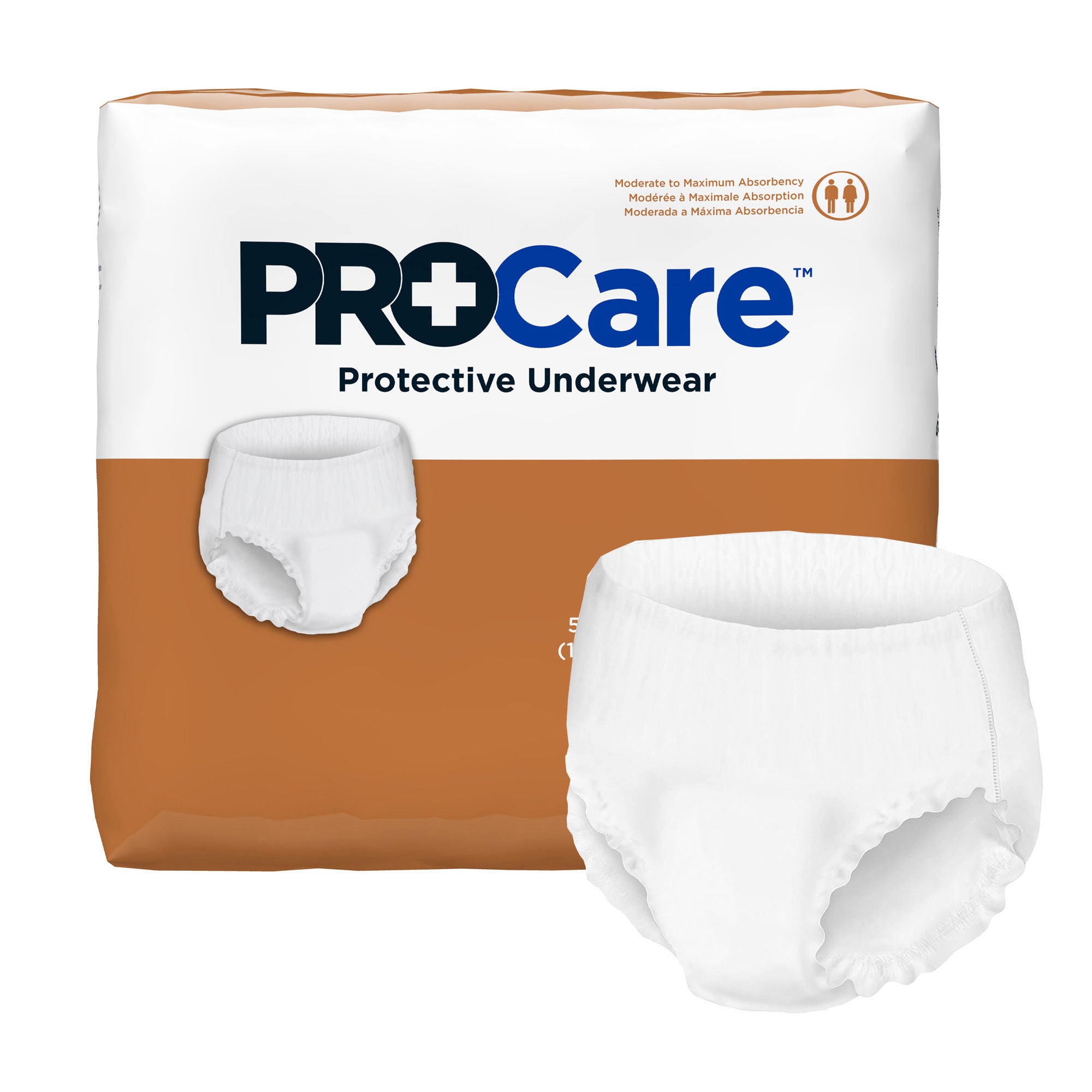 First Quality Products LLC - CRU-514 Absorbent Underwear ProCare™ Pull On with Tear Away Seams Adult X-Large Unisex Disposable Moderate Absorbency