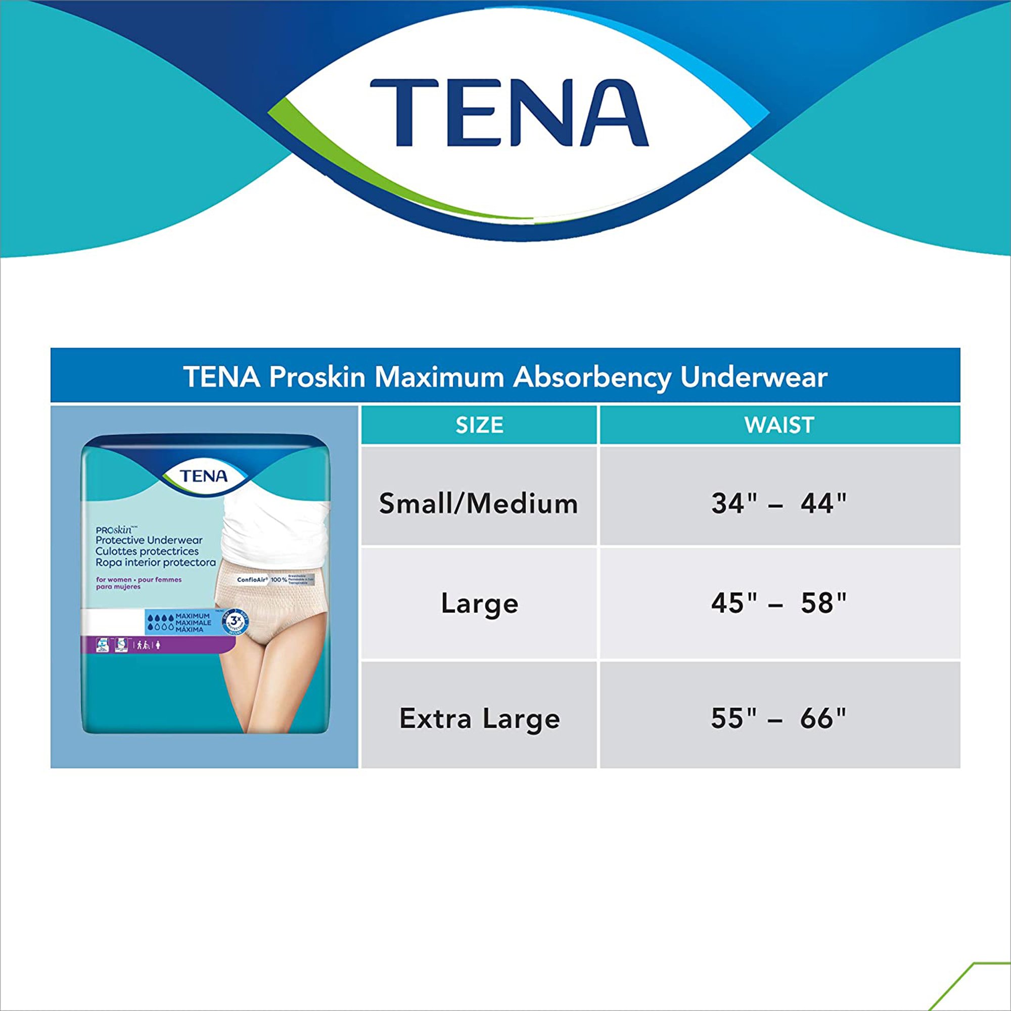 Essity HMS North America Inc - 73030 Tena® ProSkin™ Maximum Absorbent Underwear for Women