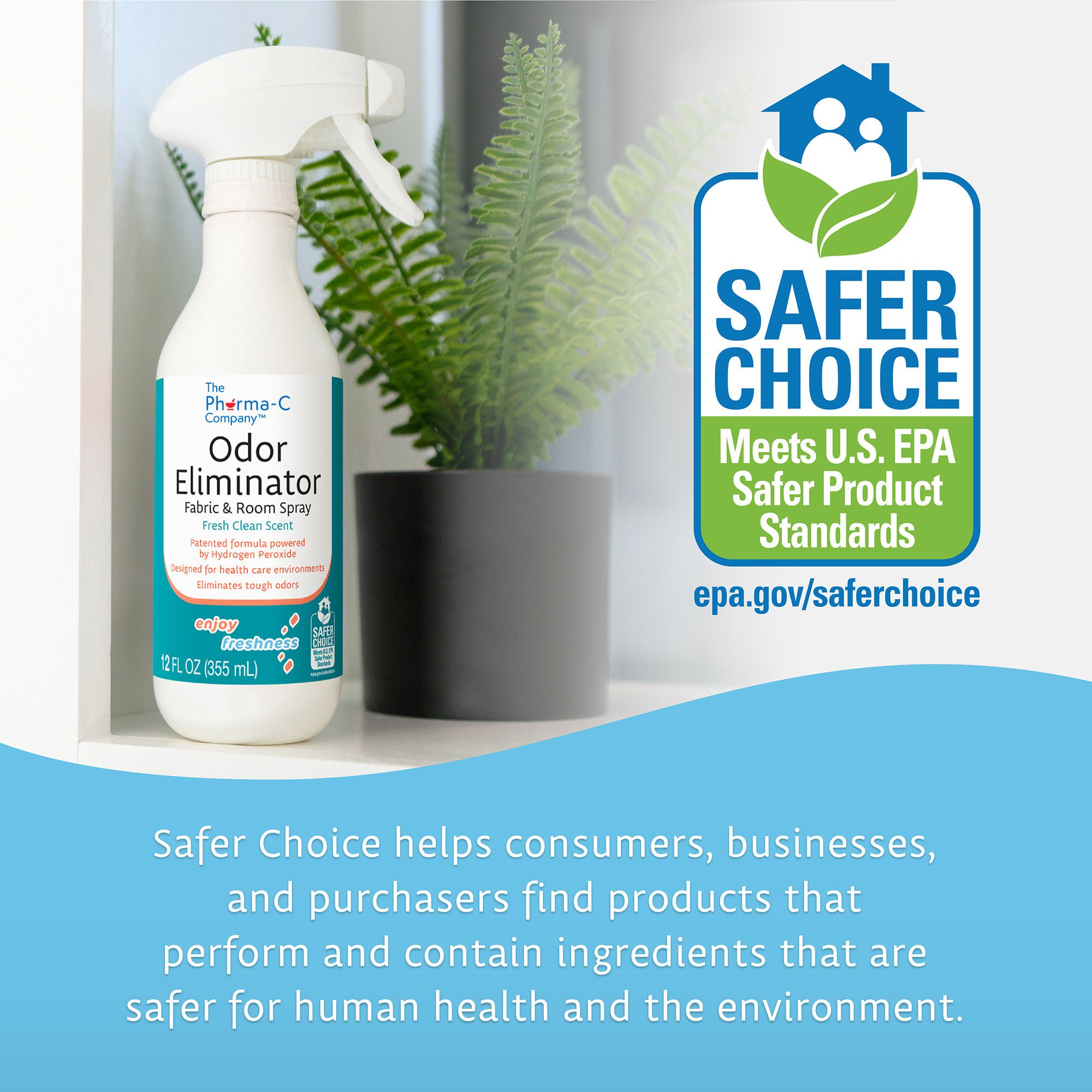 Kleen Test Products Corp - 55-16630 Deodorizer The Pharma-C Company® Liquid 12 oz. Bottle Clean Scent