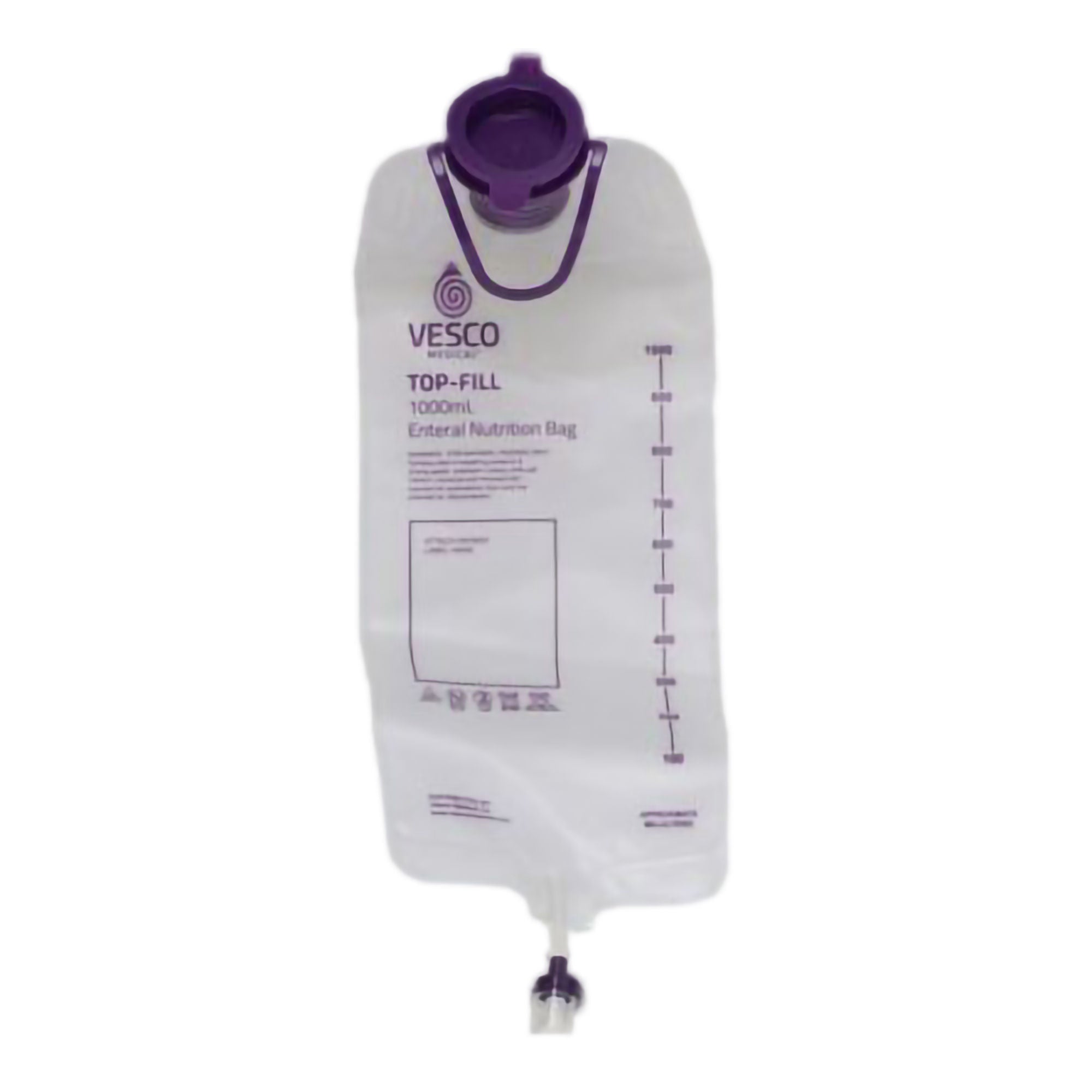 Vesco Medical - VED-046 Gravity Feeding Bag Set with ENFit™ Connector 1000 mL PVC