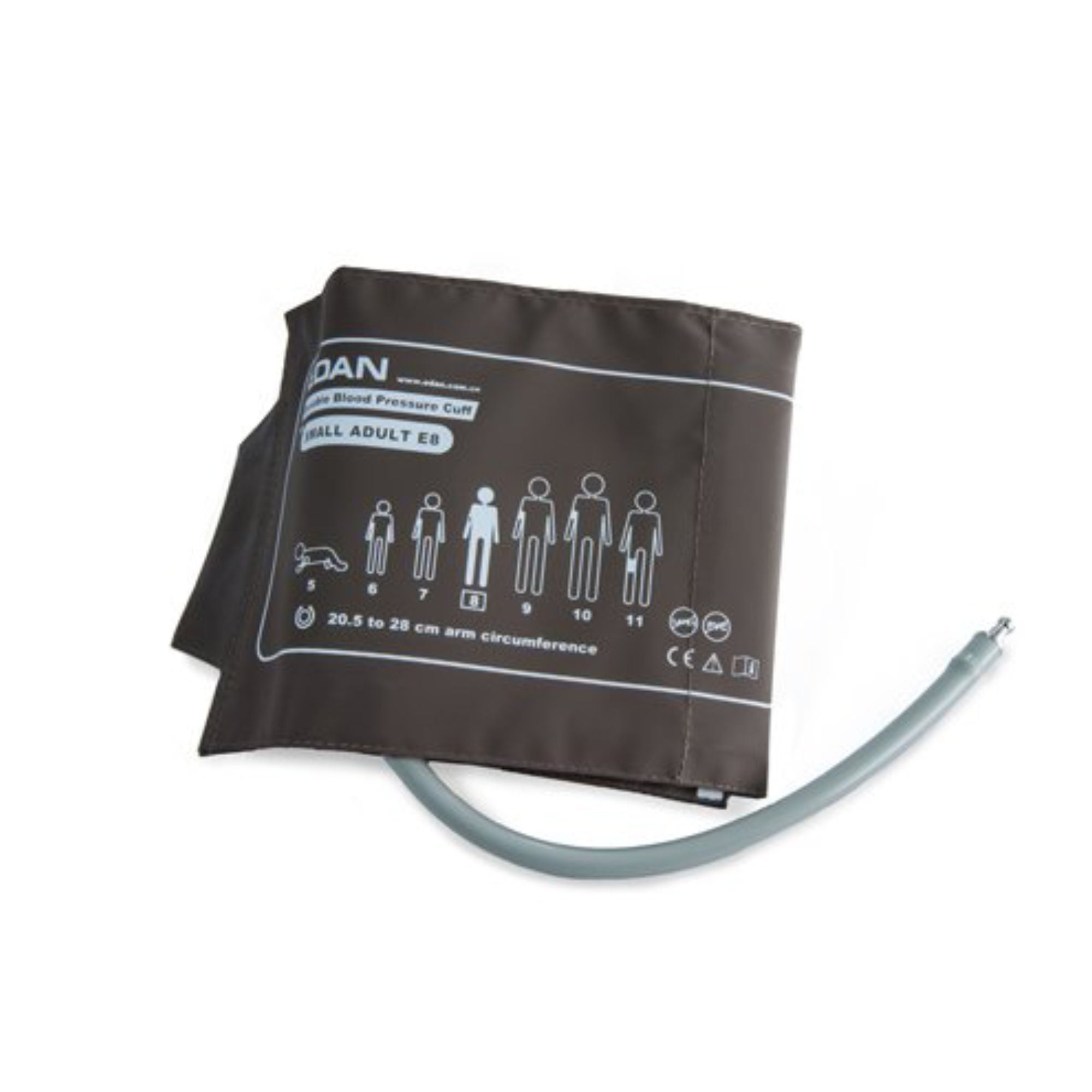 EdanUSA & MDPro - CUFF.E8 Reusable Blood Pressure Cuff 20 to 28 cm Arm Nylon Cuff Small Adult Cuff