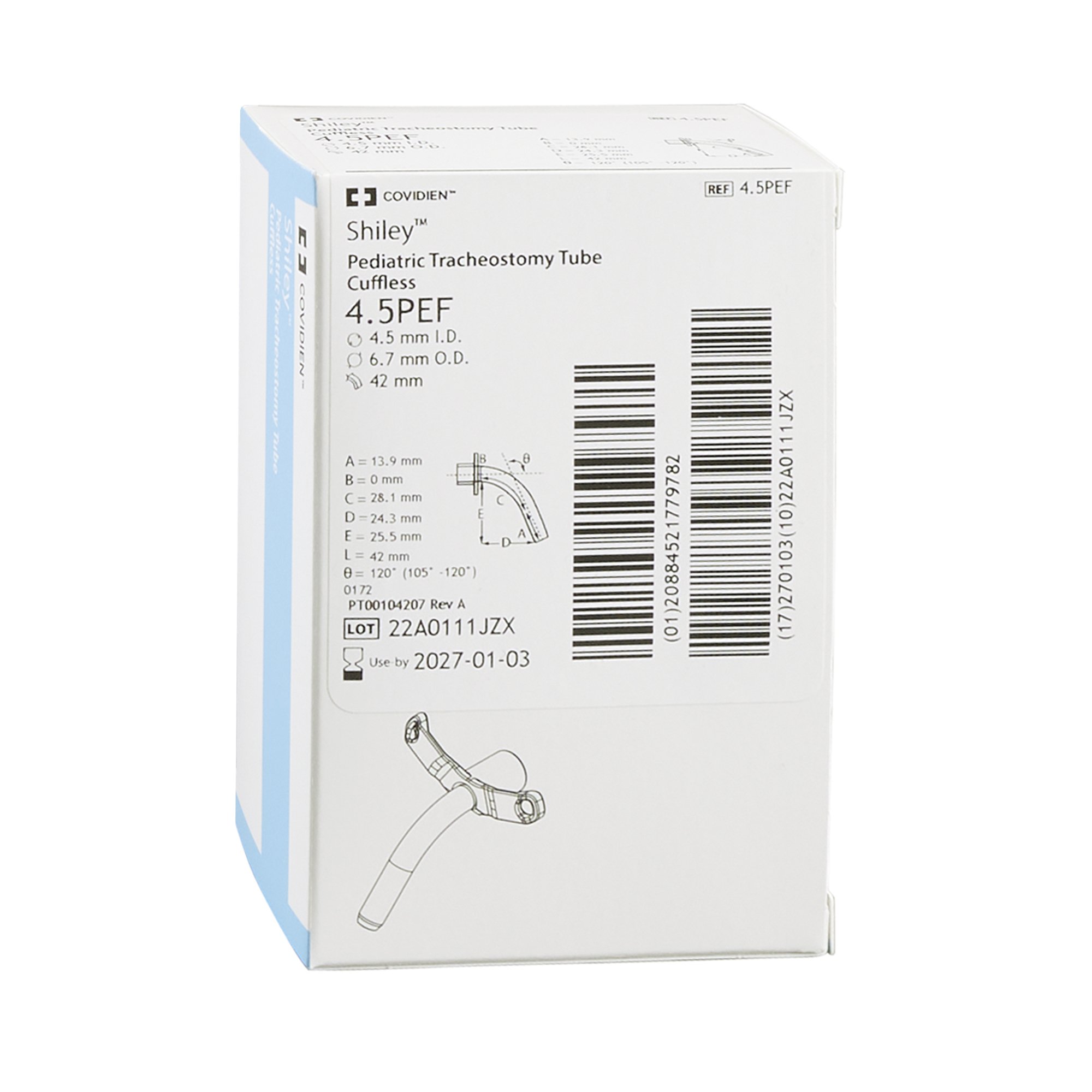 Shiley Uncuffed Tracheostomy Tube 4.5PEF by Medtronic MITG