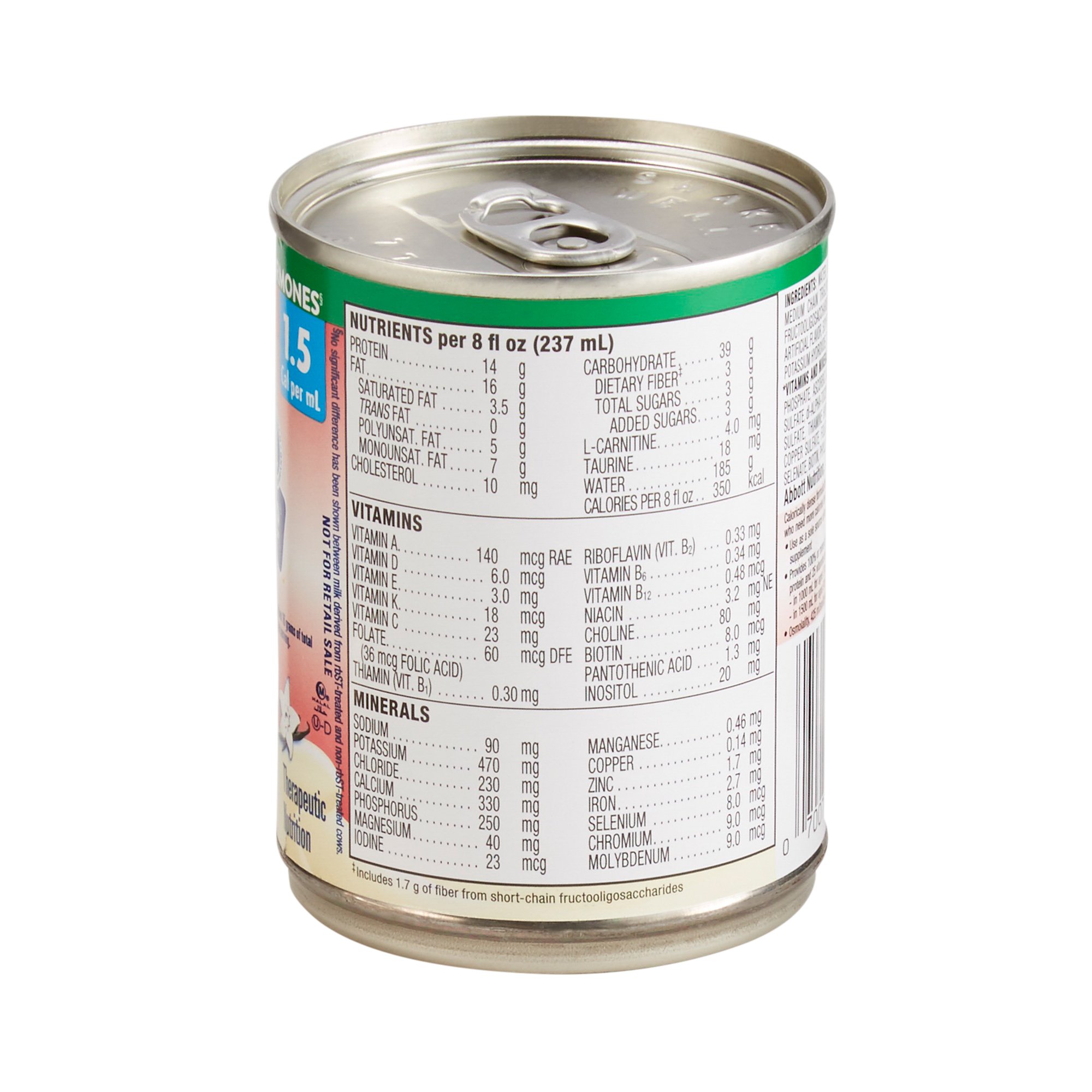 Abbott Nutrition 67374 - PediaSure® 1.5 Cal with Fiber Therapeutic Nutrition, Vanilla, 8-ounce Can - 1/Each, 24/Case