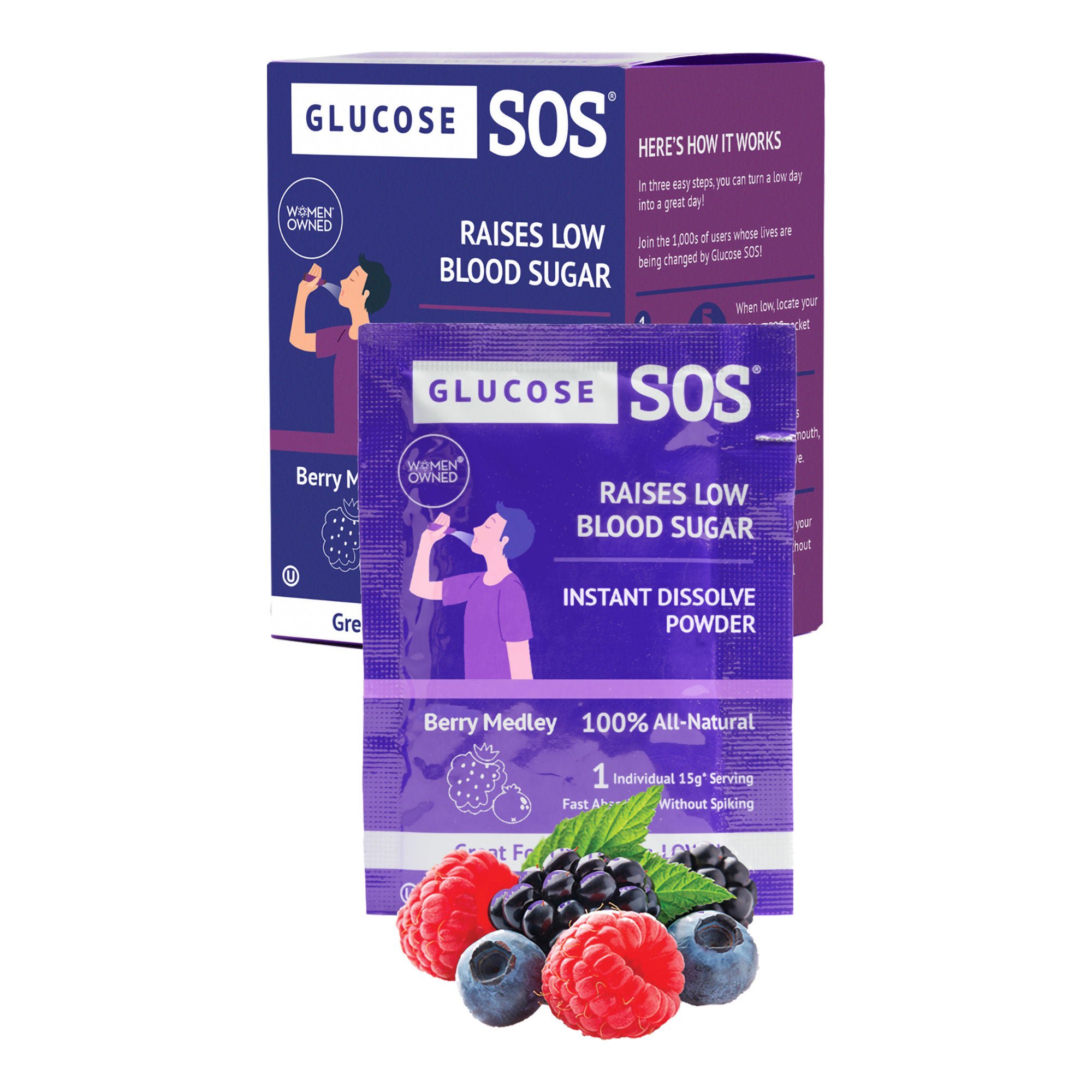 Pharma Supply Inc - GL-SOS-FM Glucose SOS® Fruit Medley Glucose Supplement