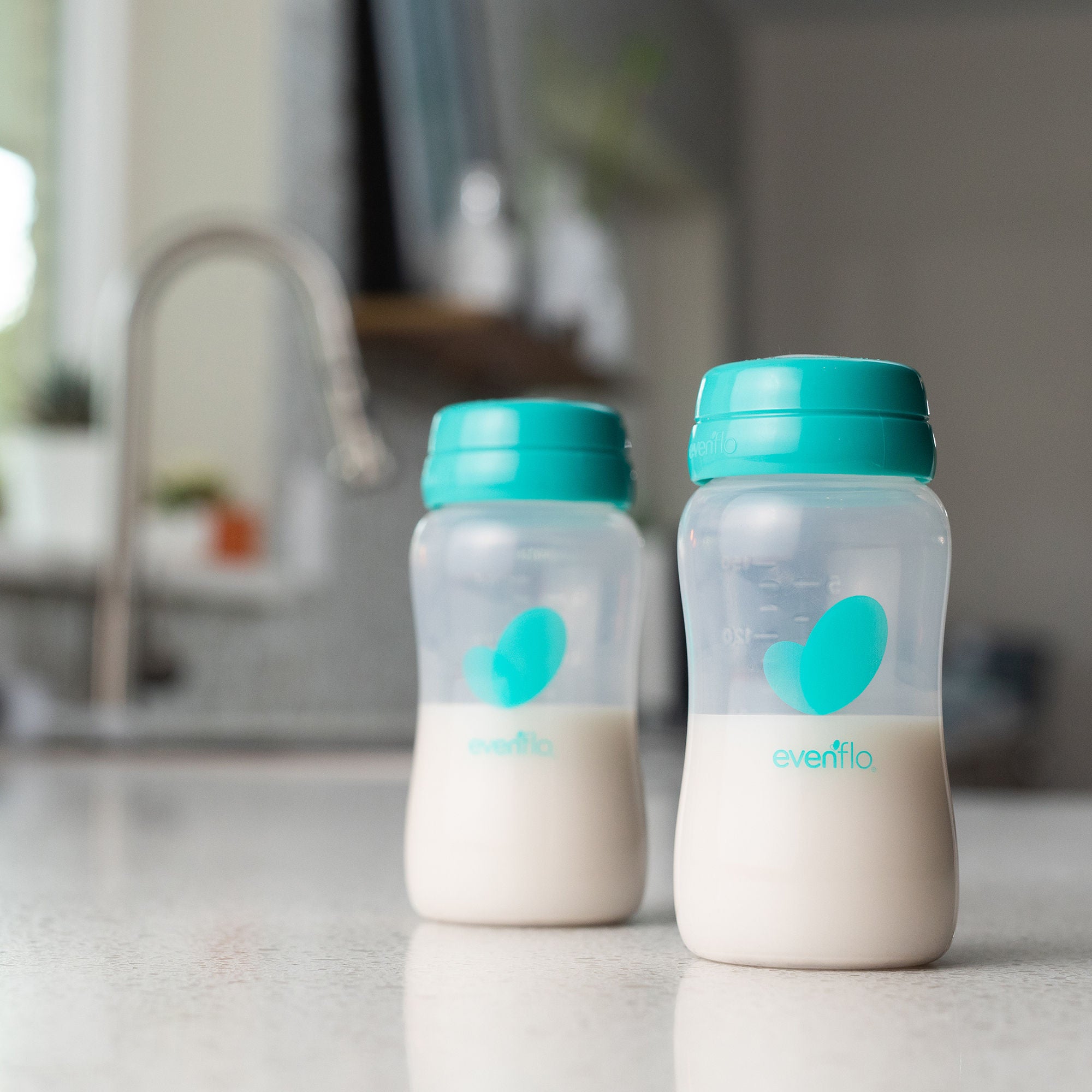 Midway Importing Inc - 1286111 Breast Milk Collection Bottle Evenflo Advanced 5 oz. Food Grade Material Clear