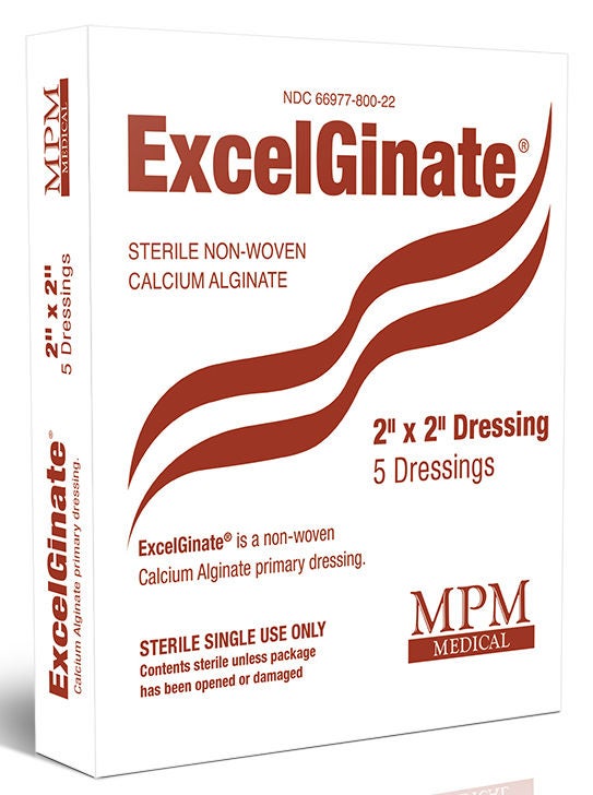 MPM Medical - MP00800 Alginate Dressing ExcelGinate® Calcium Alginate 2 X 2 Inch Square