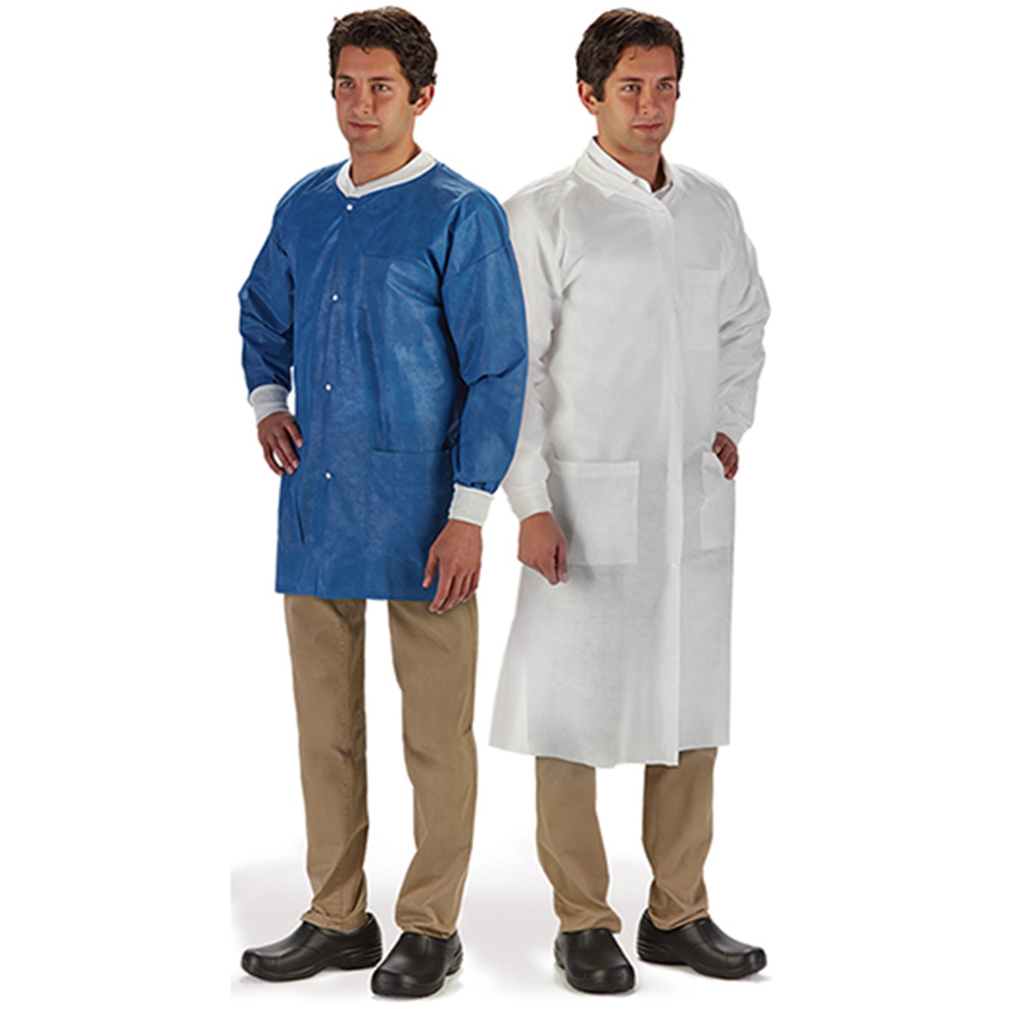 Graham Medical Products 85191 - LabMates® Lab Jacket, X-Large, Blue - 10/Bag, 50/Case
