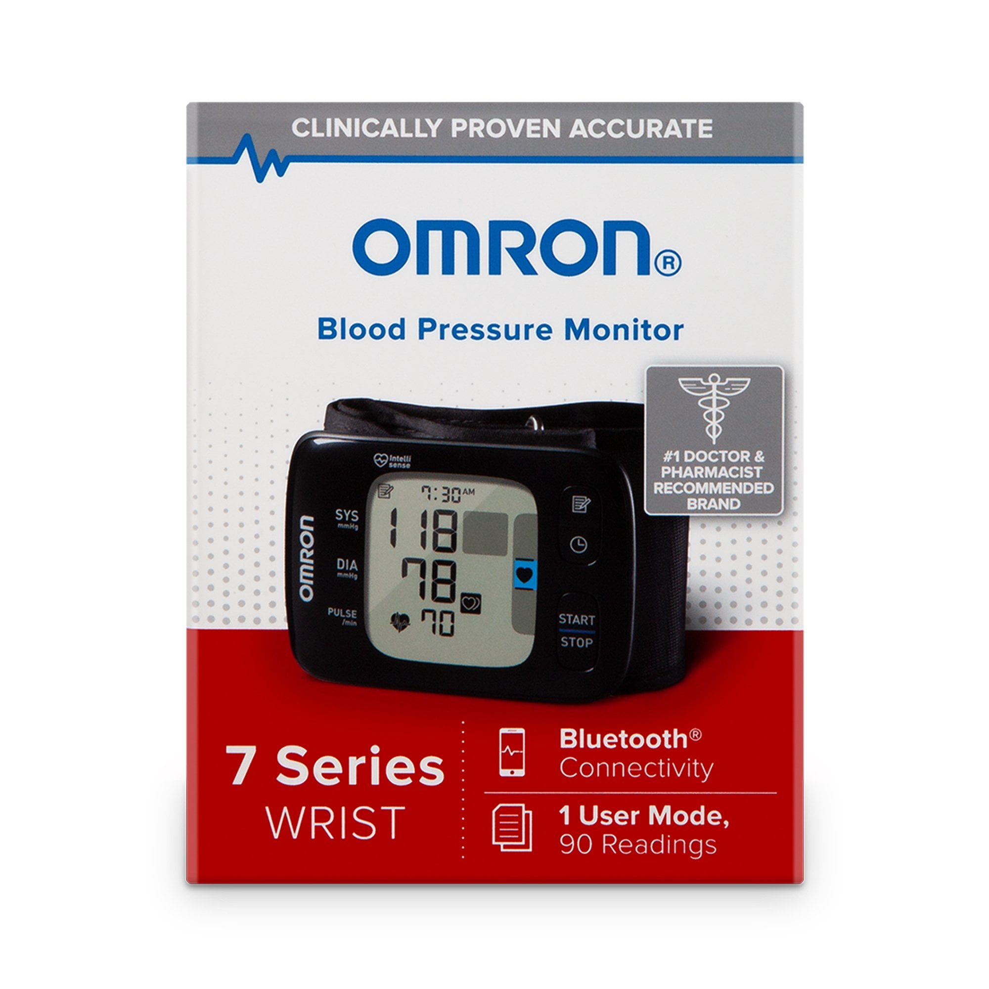 Emerson Healthcare BP6350 - Omron® 7 Digital Blood Pressure Wrist Unit, Automatic Inflation, Universal Cuff - 1/Each