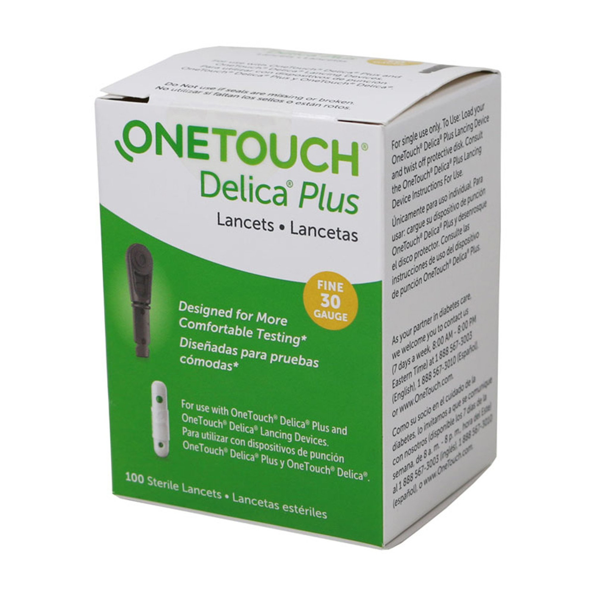LifeScan 02401103 - OneTouch® Delica® Plus Lancets, 30 Gauge - 100/Box, 2400/Case