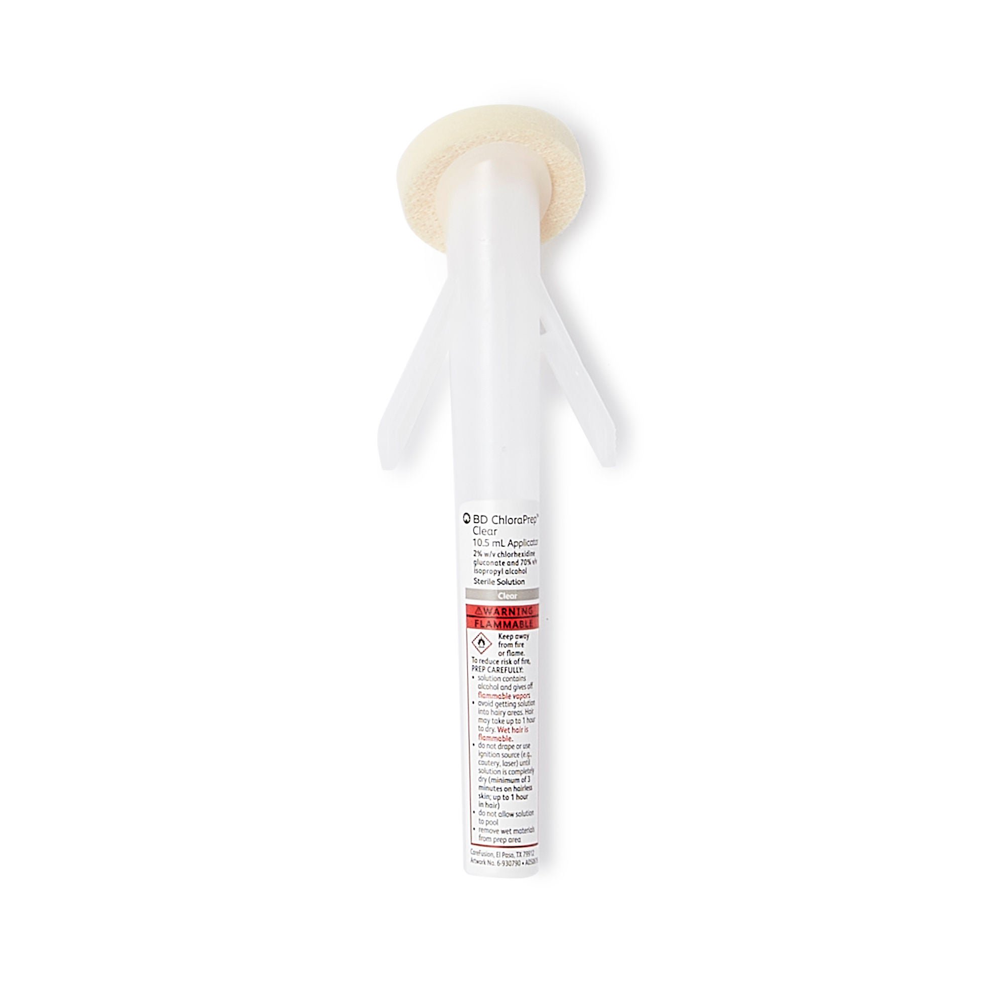 BD - 930700 Skin Prep Solution ChloraPrep™ Clear 10.5 mL Foam Applicator 2% / 70% Strength CHG (Chlorhexidine Gluconate) / Isopropyl Alcohol Sterile