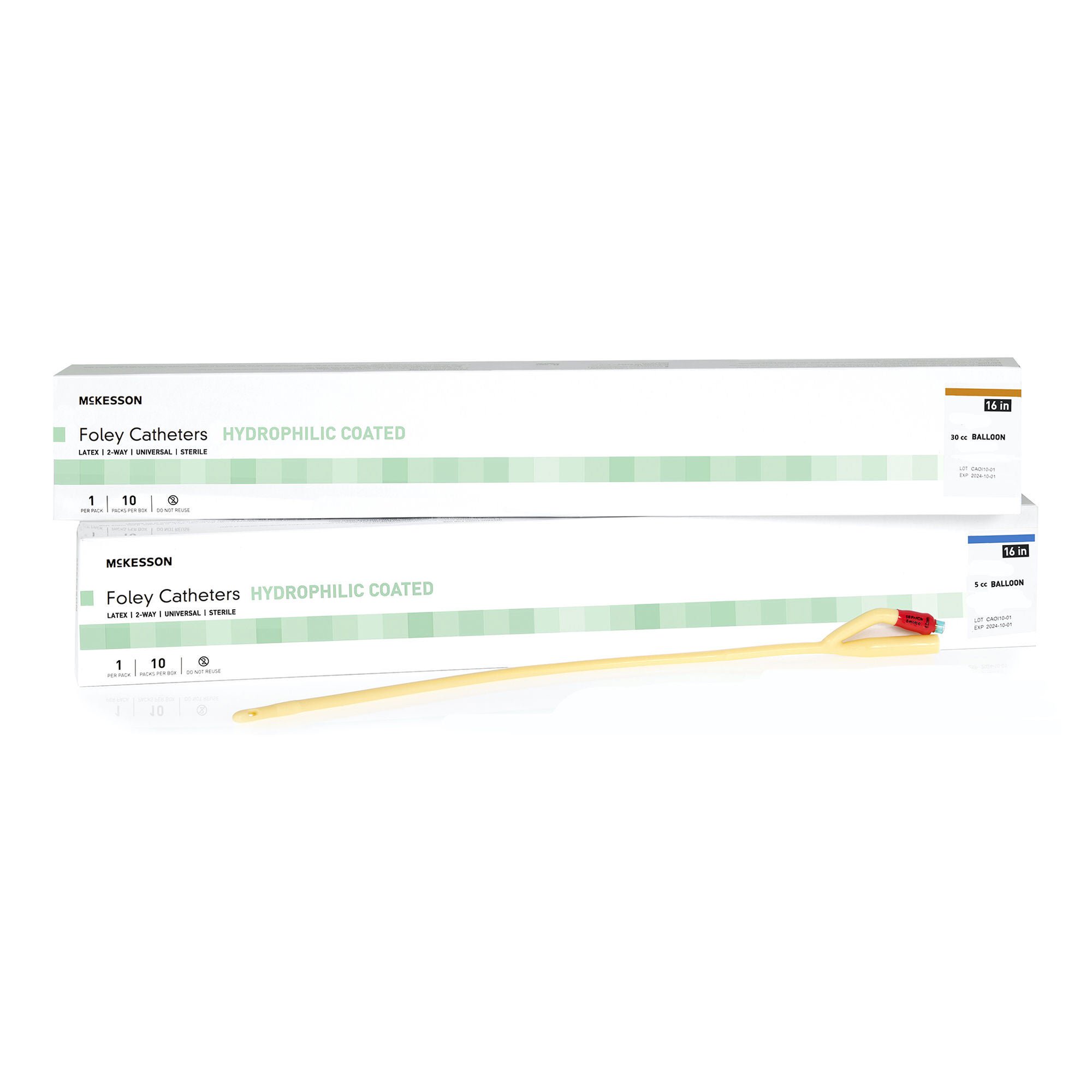 McKesson Brand - 16-LFOL3018C McKesson Hydrophilic-Coated Latex Foley Catheter