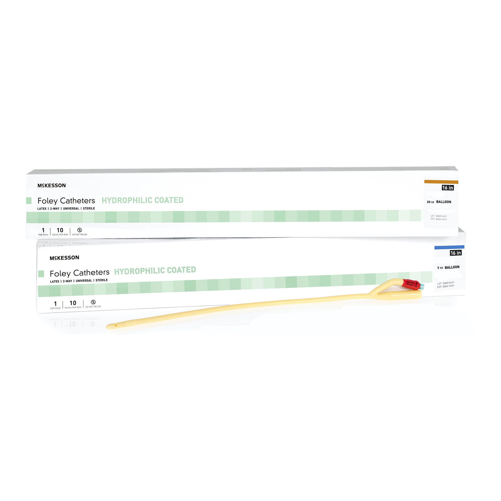 McKesson Brand - 16-LFOL524C McKesson Hydrophilic-Coated Latex Foley Catheter