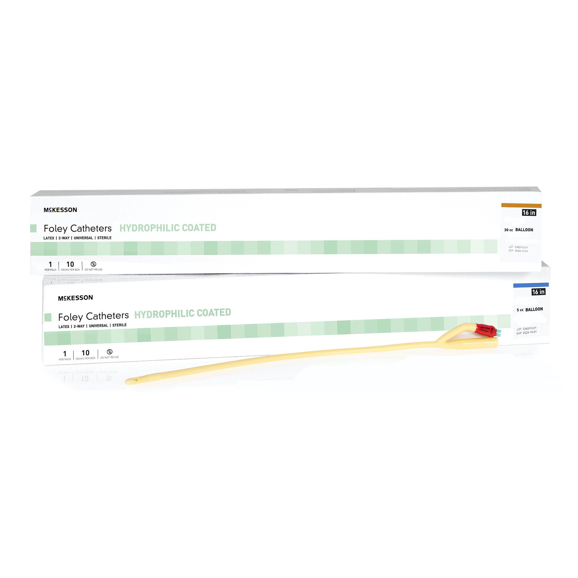 McKesson Brand - 16-LFOL3016 McKesson Hydrophilic-Coated Latex Foley Catheter