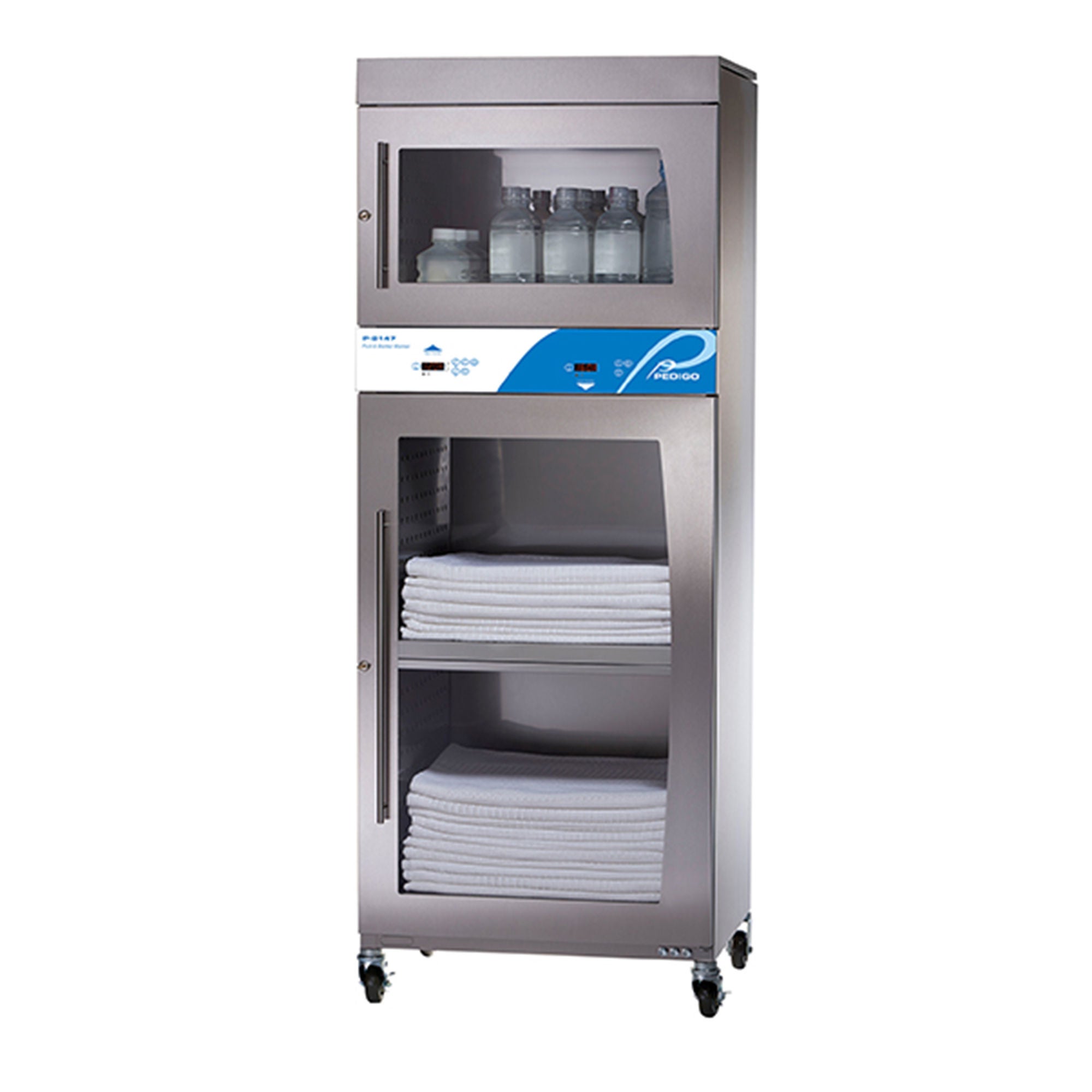 Pedigo Products - P-2147 Blanket and Fluid Warmer Mobile 2 Doors 1 Fixed Shelf