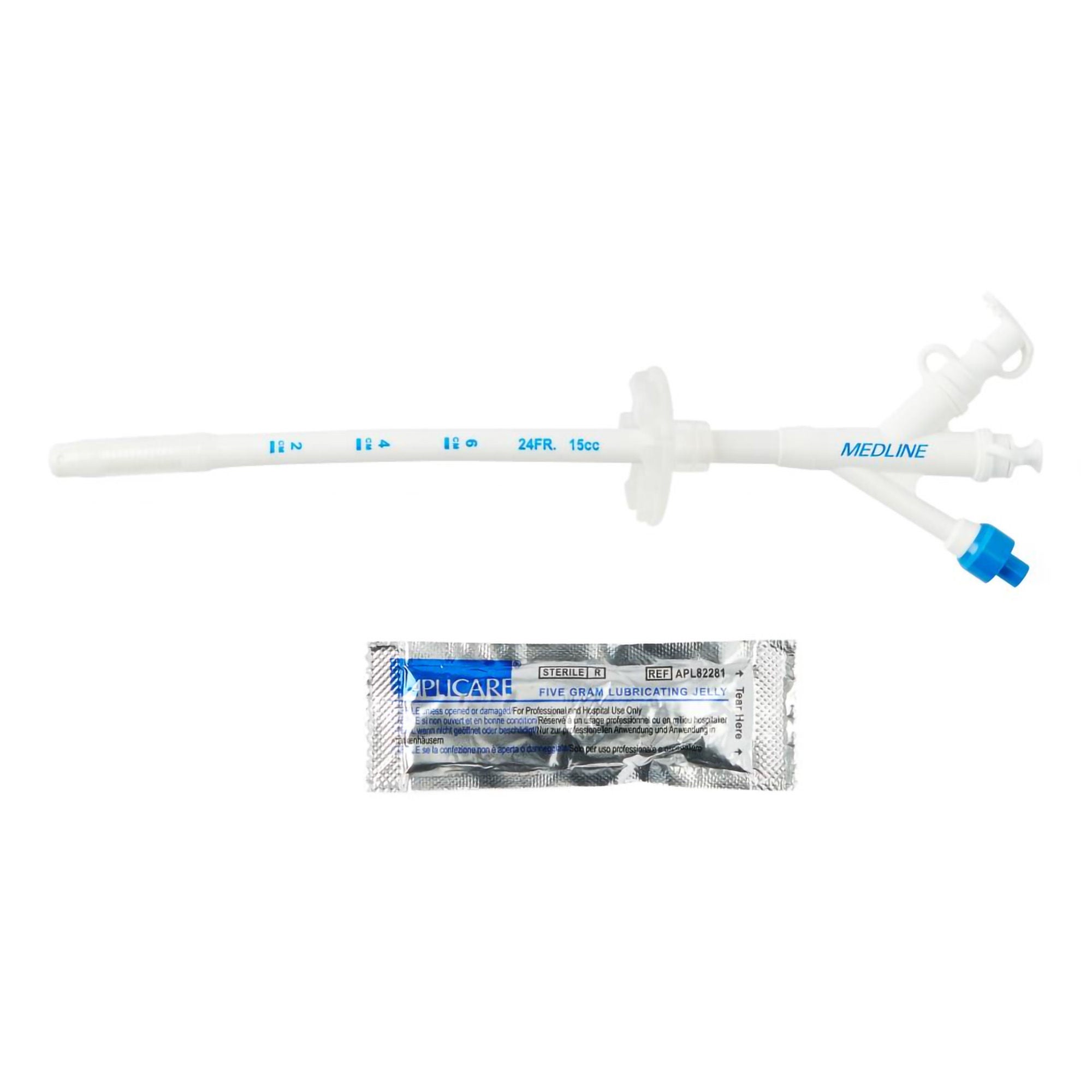 Medline - DYND70324 3 Port Gastrostomy Tube 24 Fr. 24.13 cm Tube Silicone