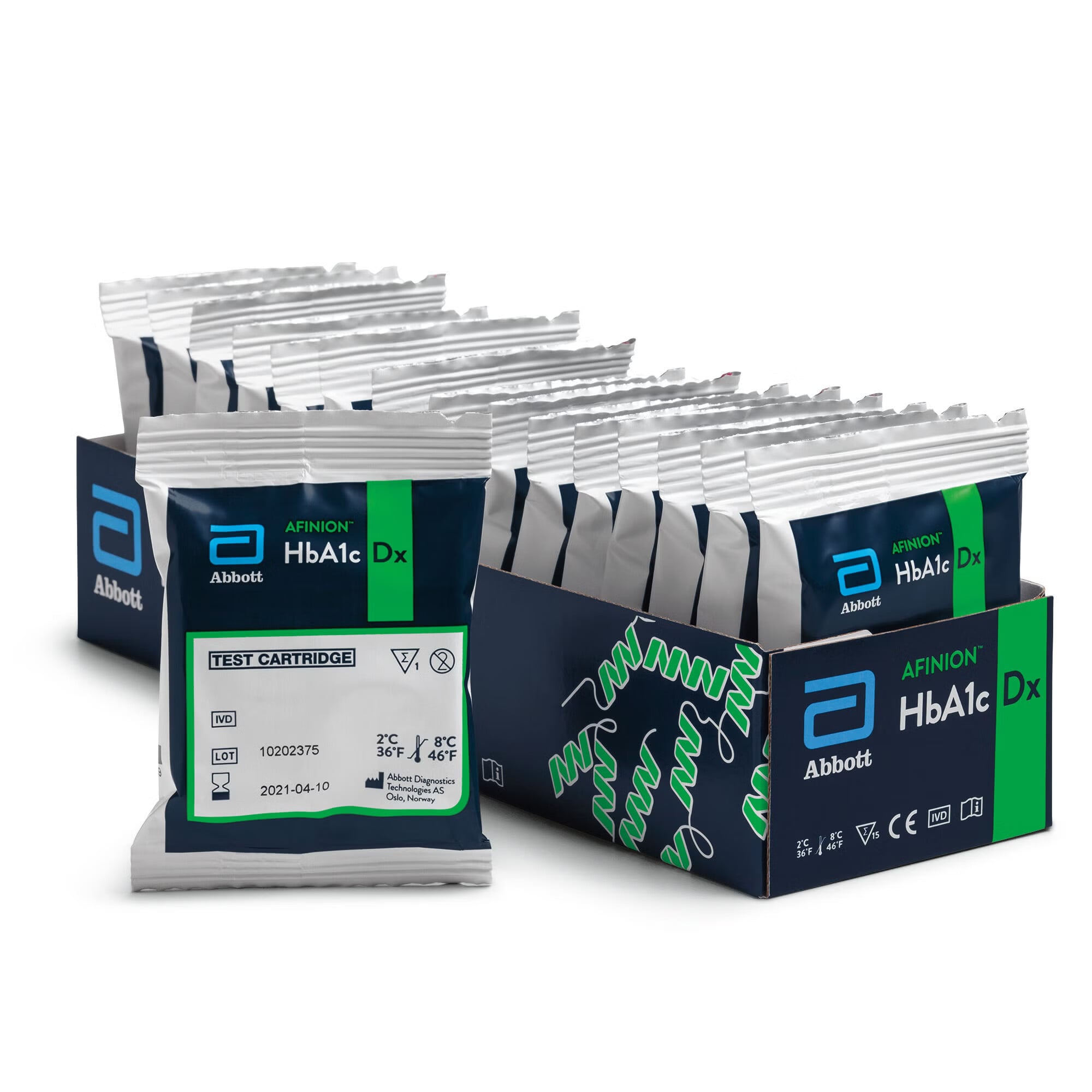 Abbott Rapid Dx North America LLC - 1116794 HbA1c Test Kit Afinion™ HbA1c Dx HbA1c Test 15 Tests CLIA Non-Waived