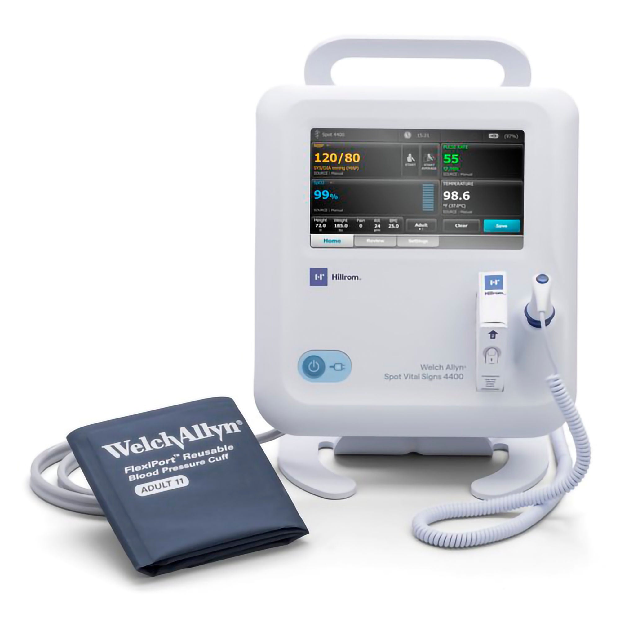 Welch Allyn - 44XT-B Patient Monitor Welch Allyn® Spot 4400 Monitoring / Spot check NIBP, Thermometer AC Power