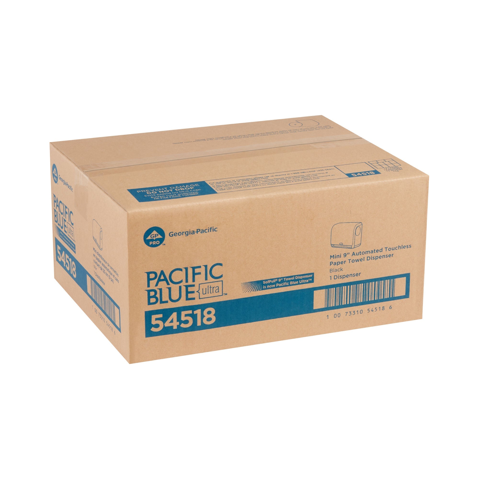 Georgia-Pacific Consumer Products LP - 54518 Paper Towel Dispenser Pacific Blue Ultra™ 9 Inch Wall Mount Hardwound Paper Towel