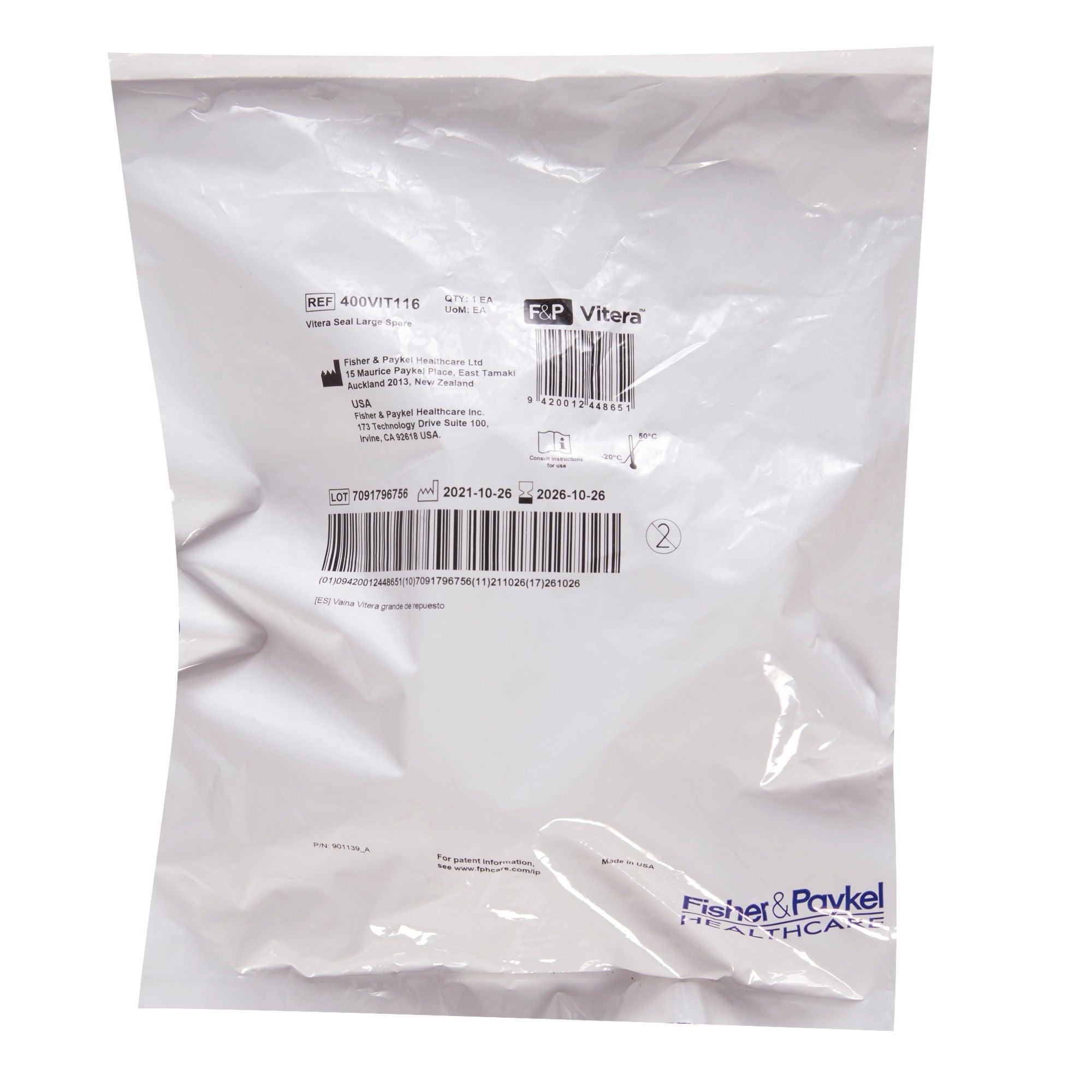 Fisher & Paykel - 400VIT116 CPAP Mask Replacement Parts CPAP Mask Seal Vitera™ Adult