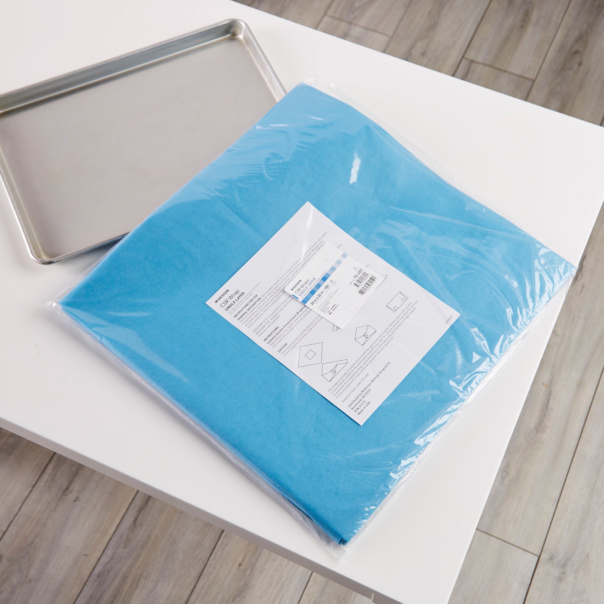 McKesson Brand 18-487 - McKesson Single Layer Sterilization Wrap, 20 x 20 Inch - 1/Box, 5/Case