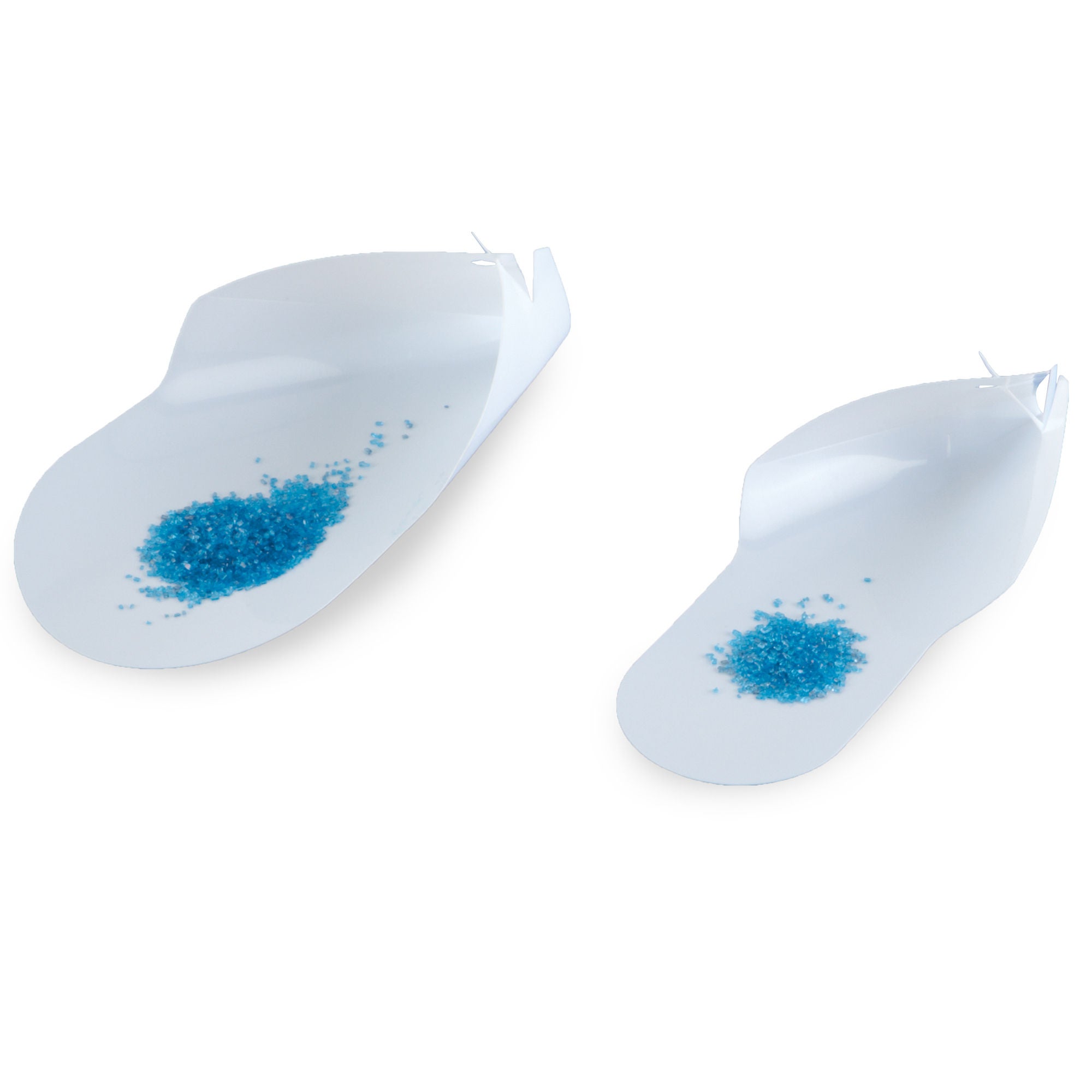 Heathrow Scientific LLC - 120657 Dual Purpose Lab Scoop White, Small, 2-1/2 X 5 Inch For Combining the Function of a Scoop, Weigh Boat, and Funnel into one Product